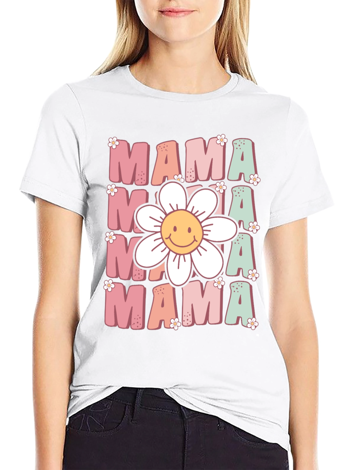 Retro Mama T-Shirt - Floral Graphic Tee