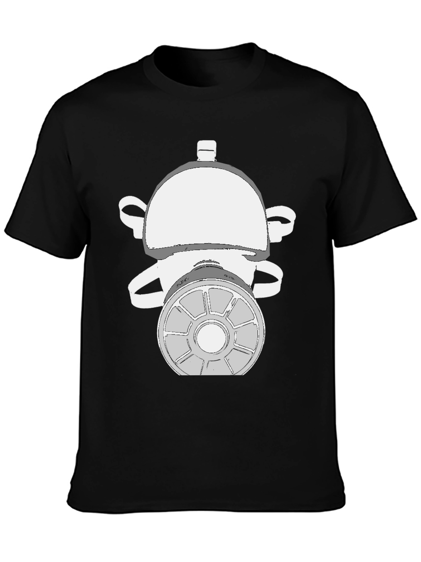 Gas Mask Graphic Tee - Black Cotton T-Shirt