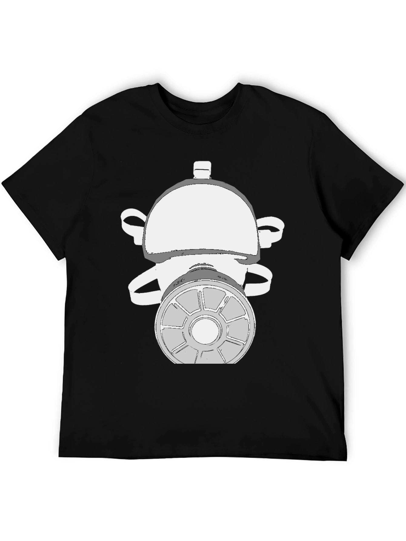Gas Mask Graphic Tee - Black Cotton T-Shirt