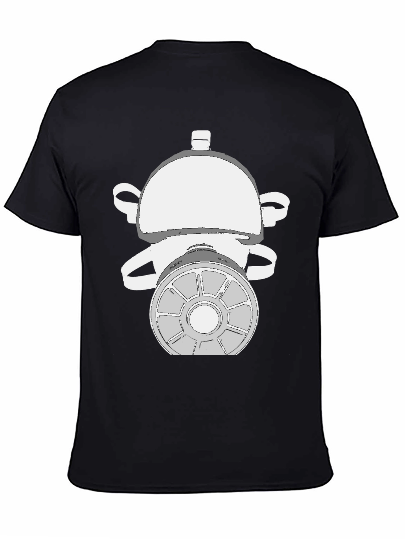 Gas Mask Graphic Tee - Black Cotton T-Shirt