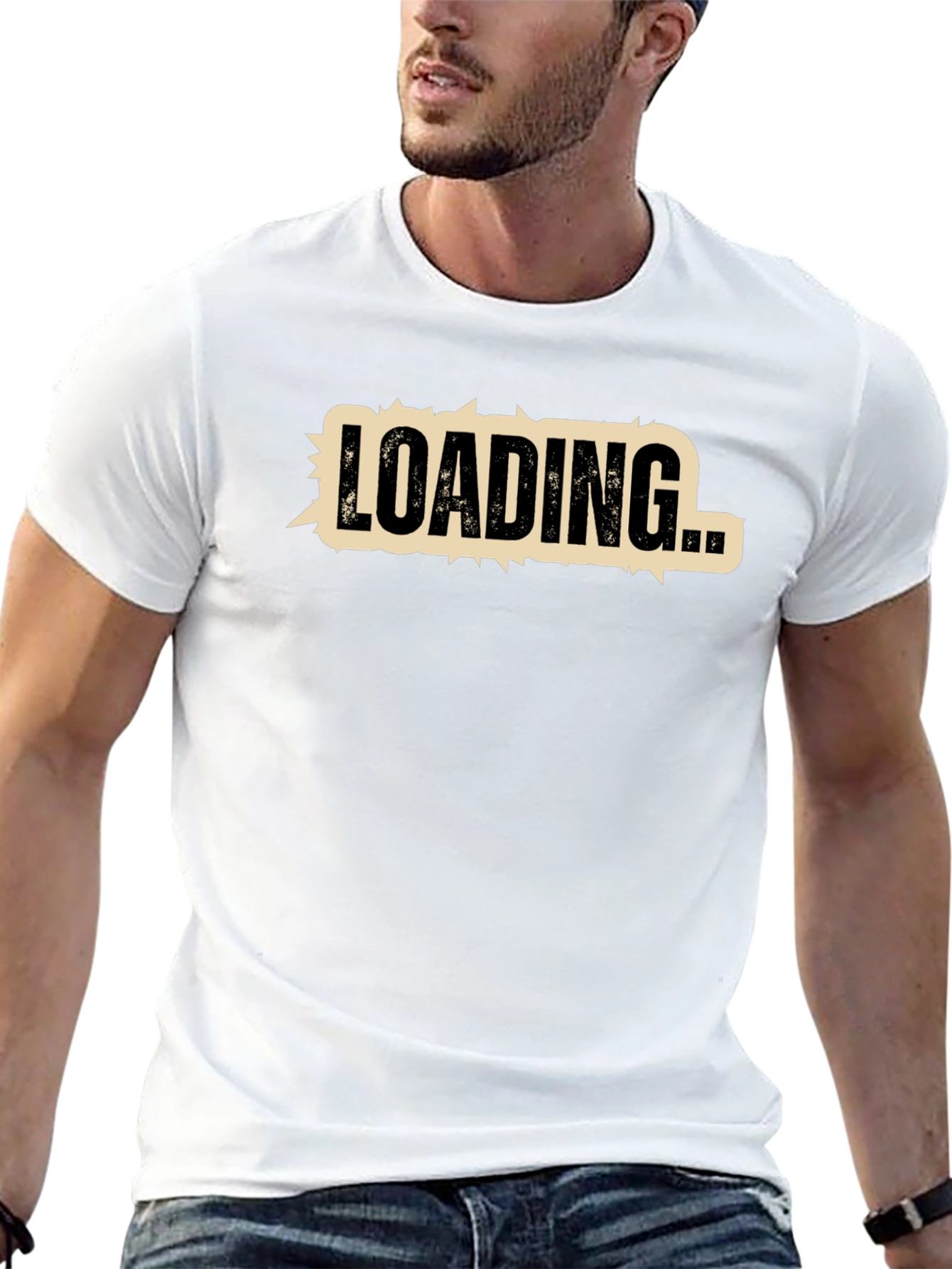 Loading... Graphic T-Shirt - Black Cotton Tee