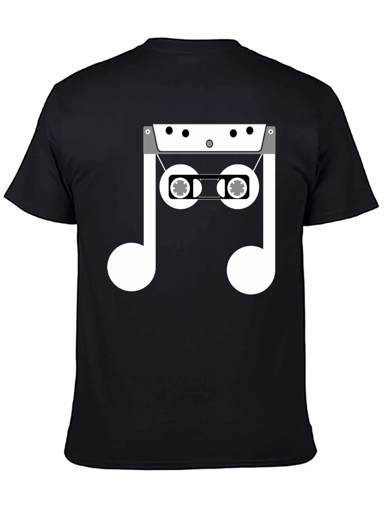 Cassette Tape Music Note Graphic T-Shirt