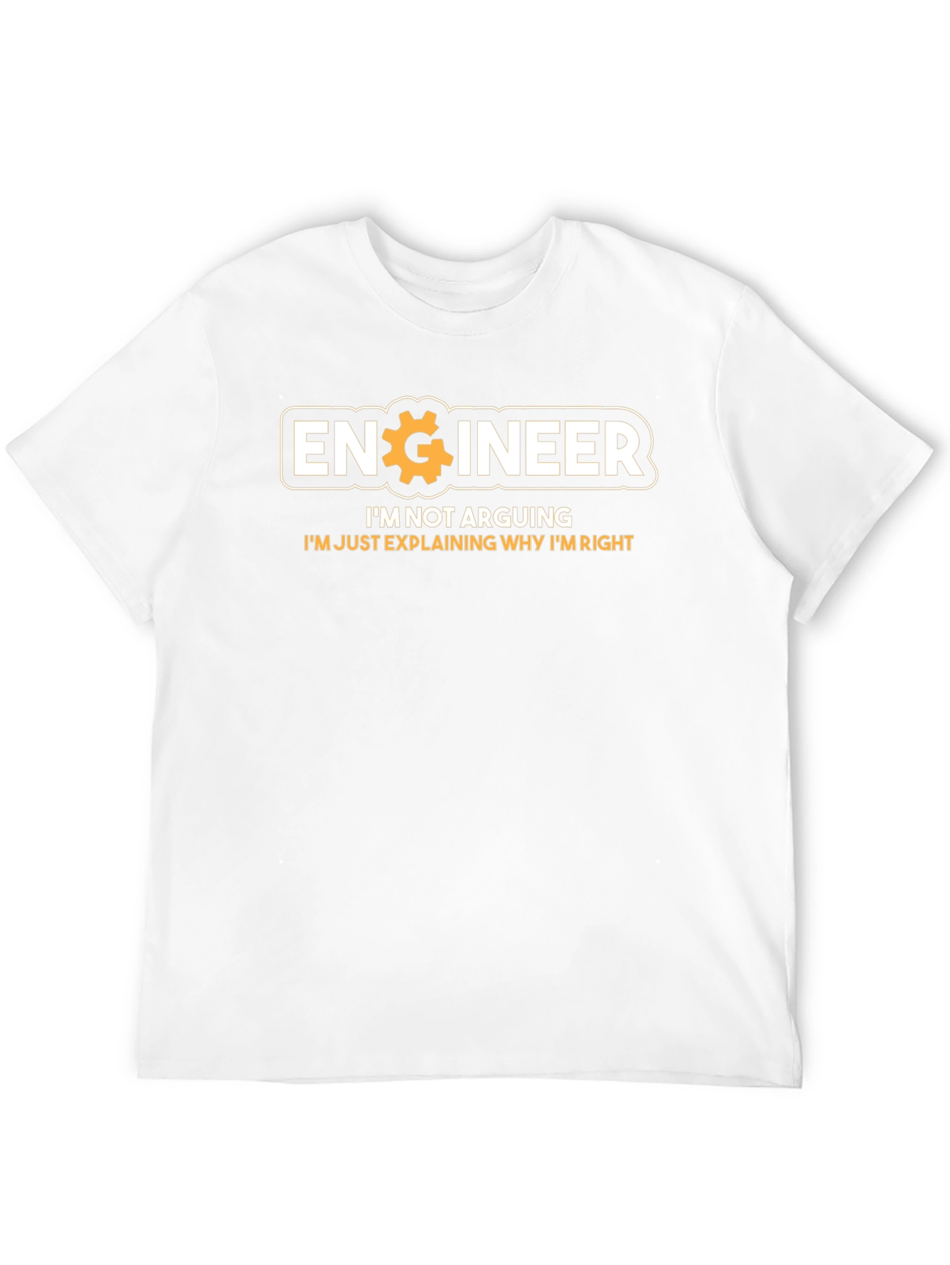 Engineer Im Not Arguing Funny Black T-Shirt