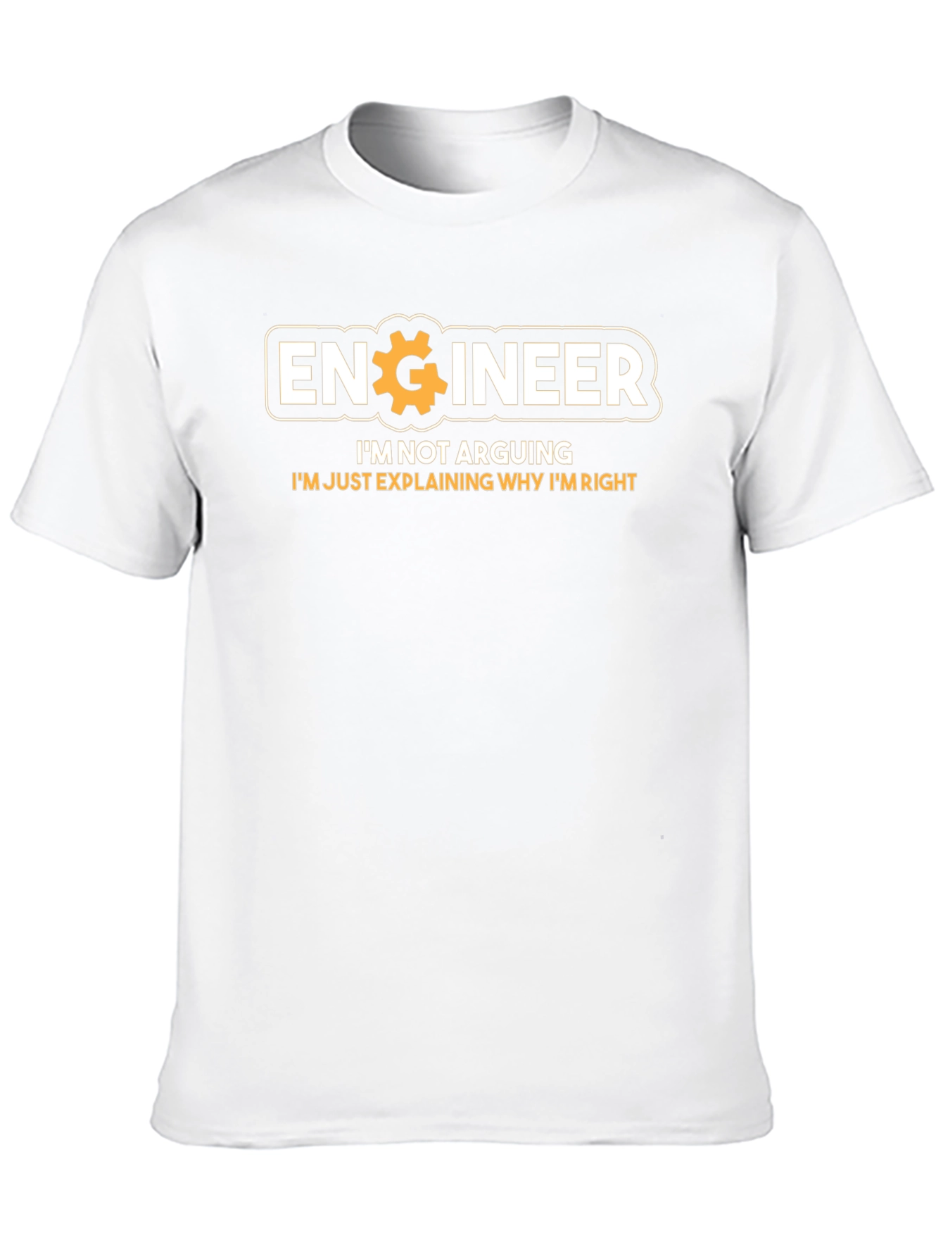 Engineer Im Not Arguing Funny Black T-Shirt
