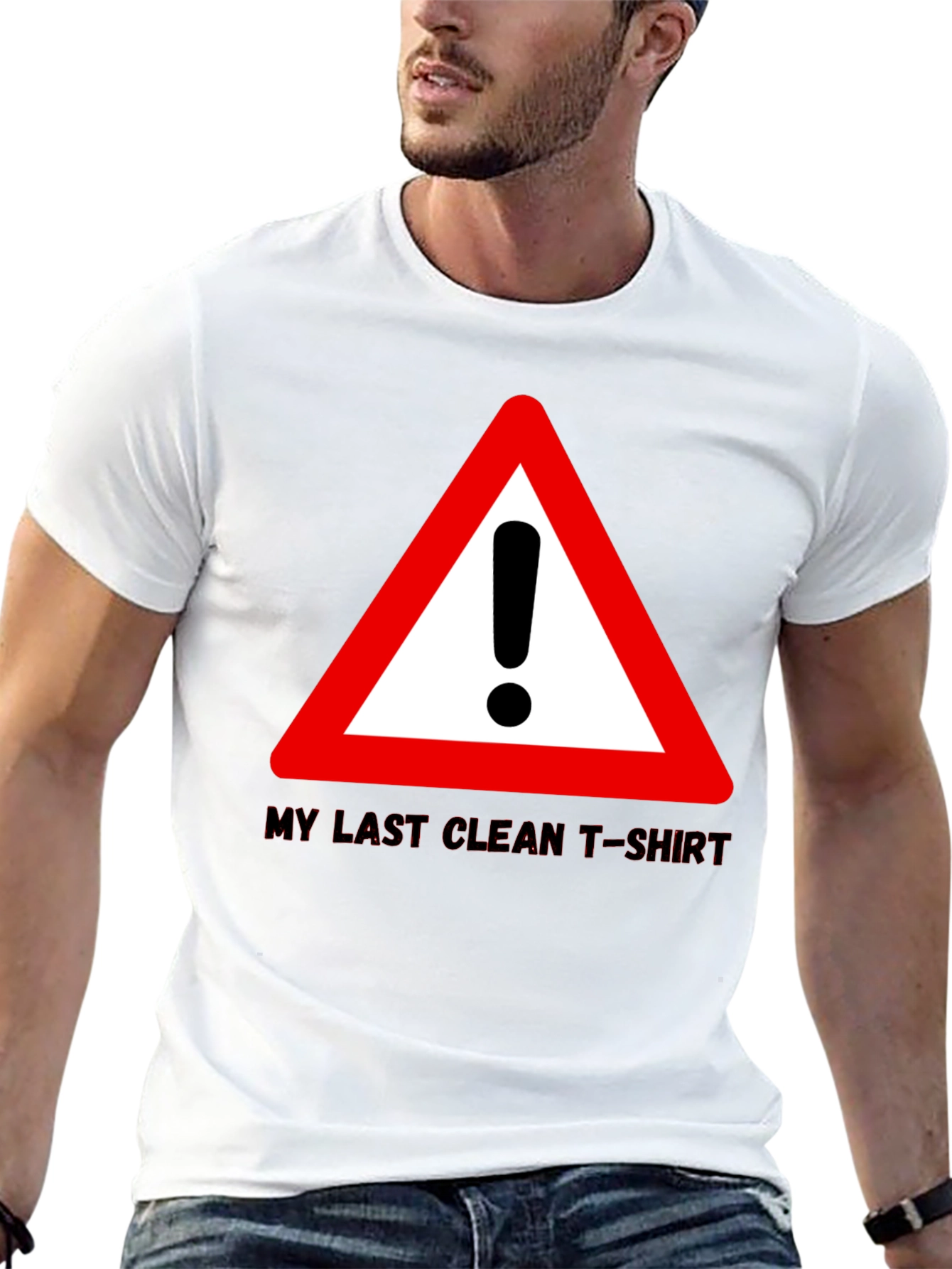 Funny Last Clean T-Shirt Exclamation Point Graphic Tee