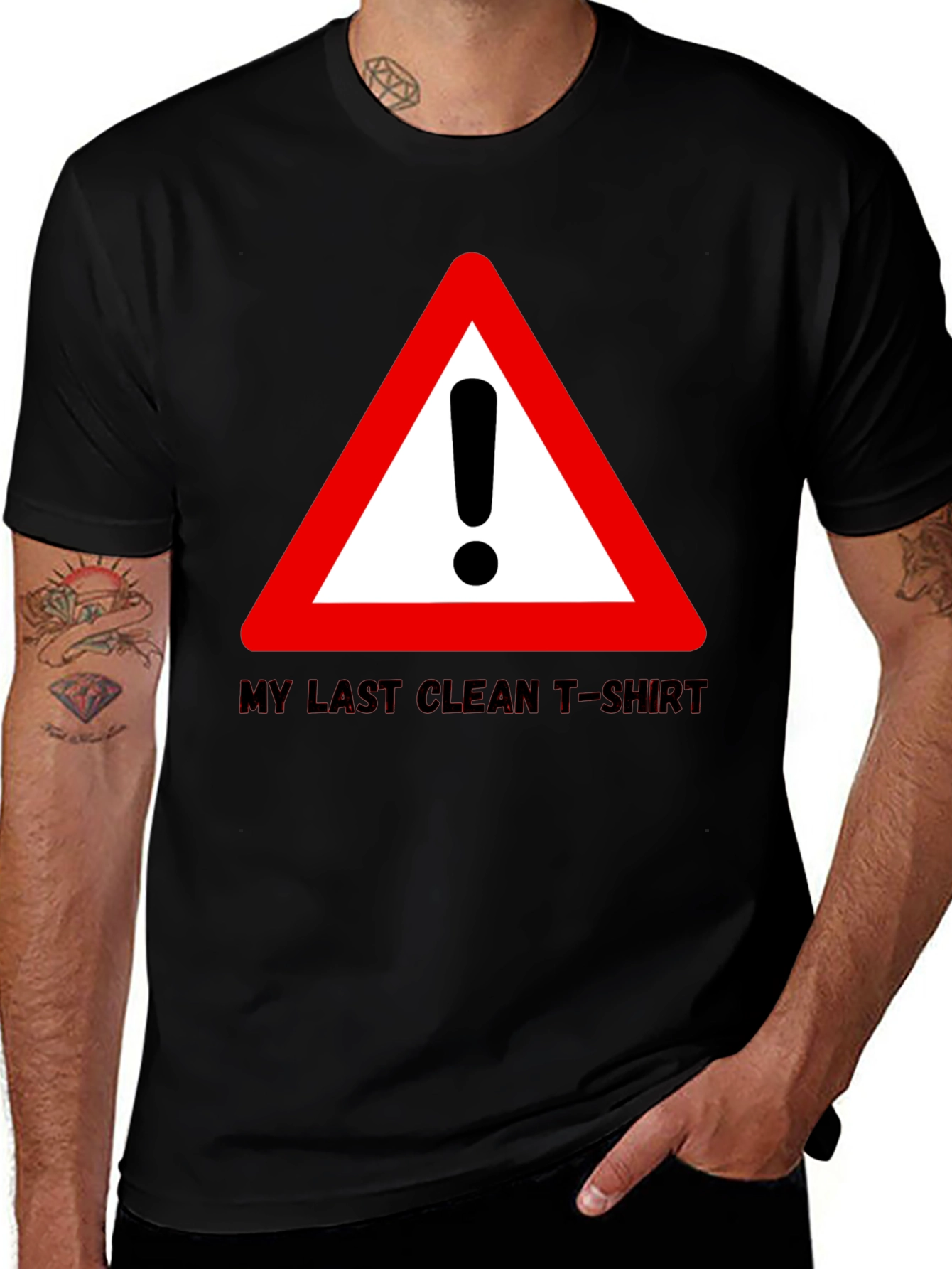 Funny Last Clean T-Shirt Exclamation Point Graphic Tee