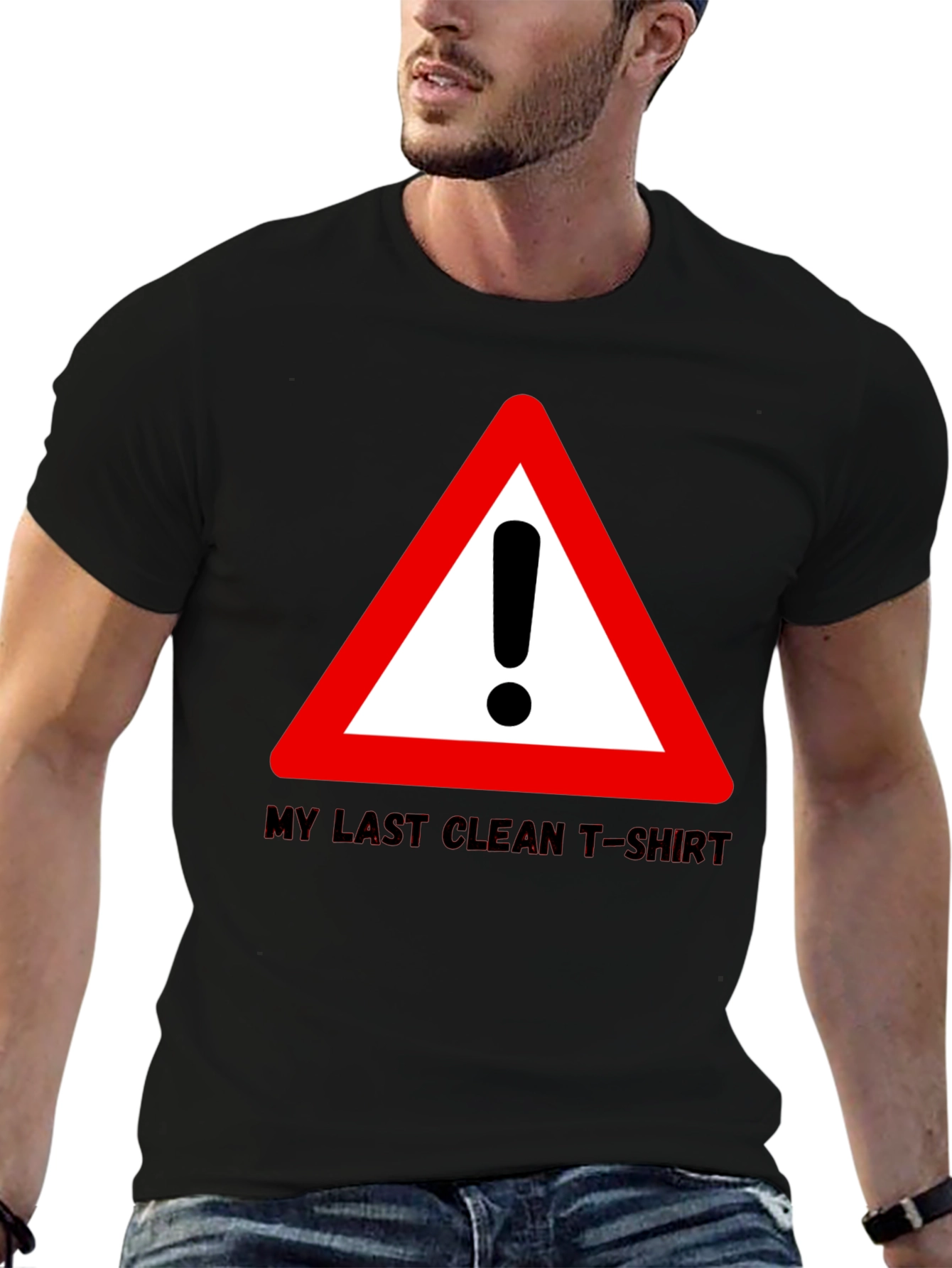 Funny Last Clean T-Shirt Exclamation Point Graphic Tee