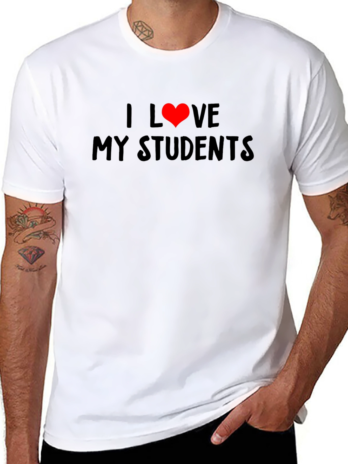 I Love My Students Black T-Shirt