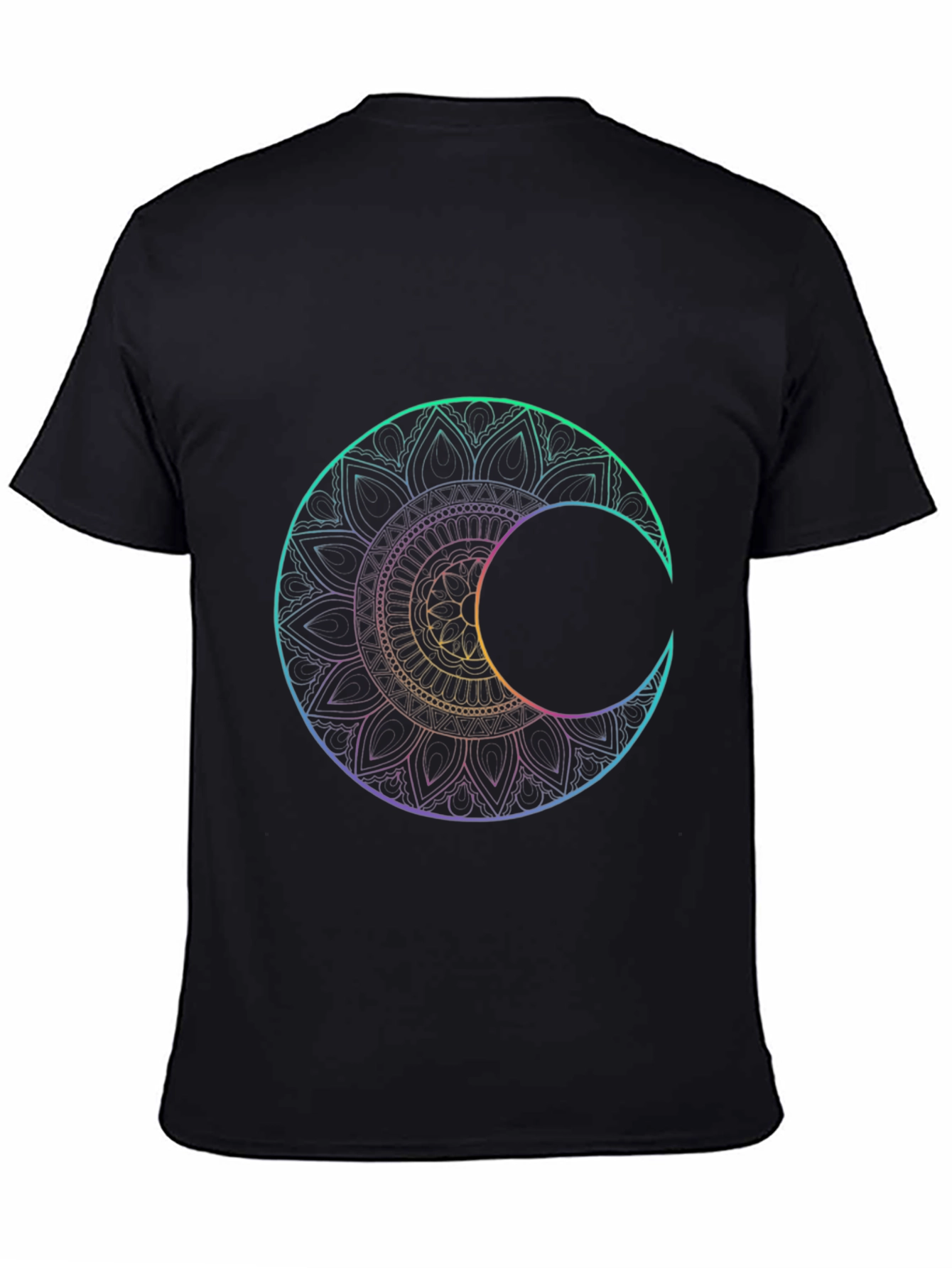 Lunar Mandala Graphic Tee - Black
