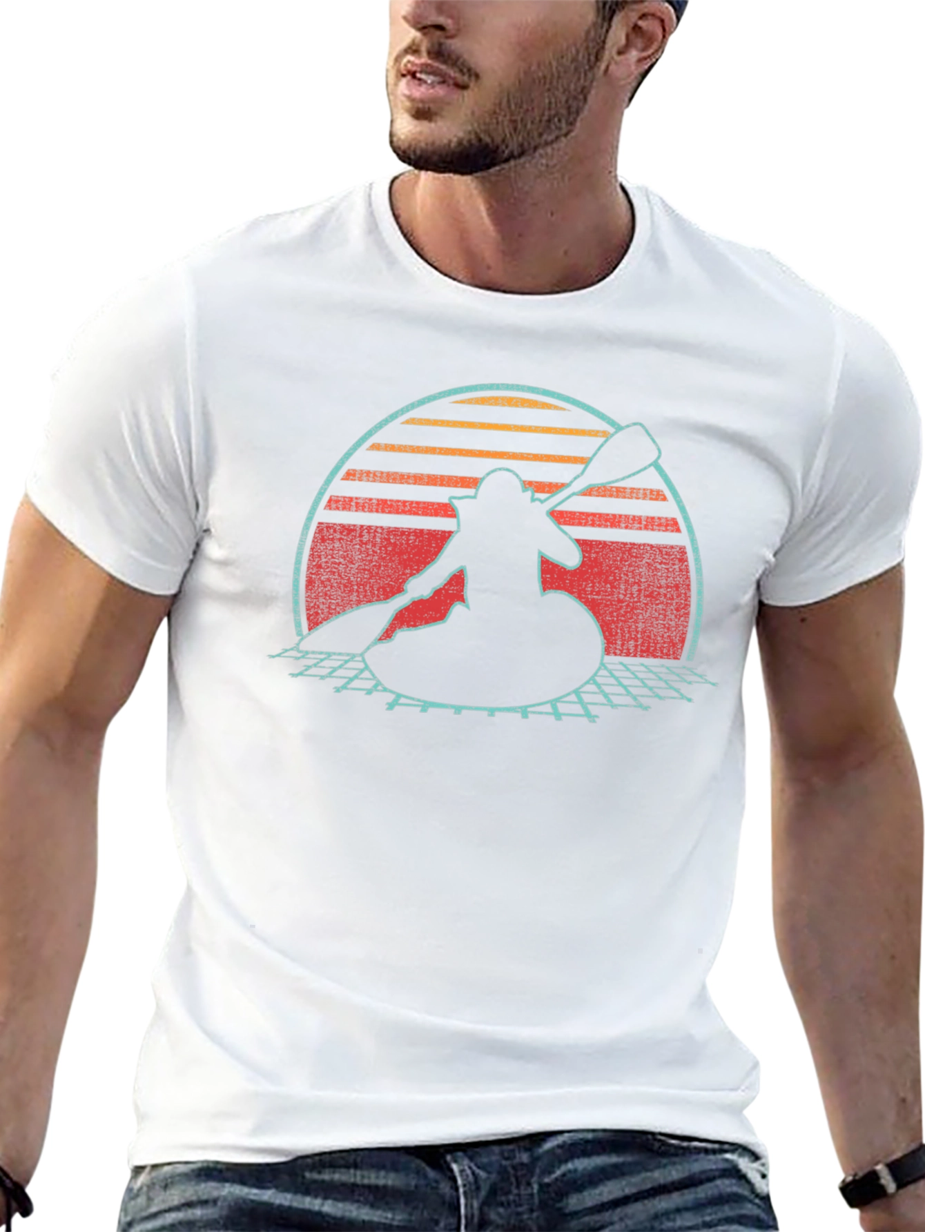 Retro Kayak Sunset T-Shirt