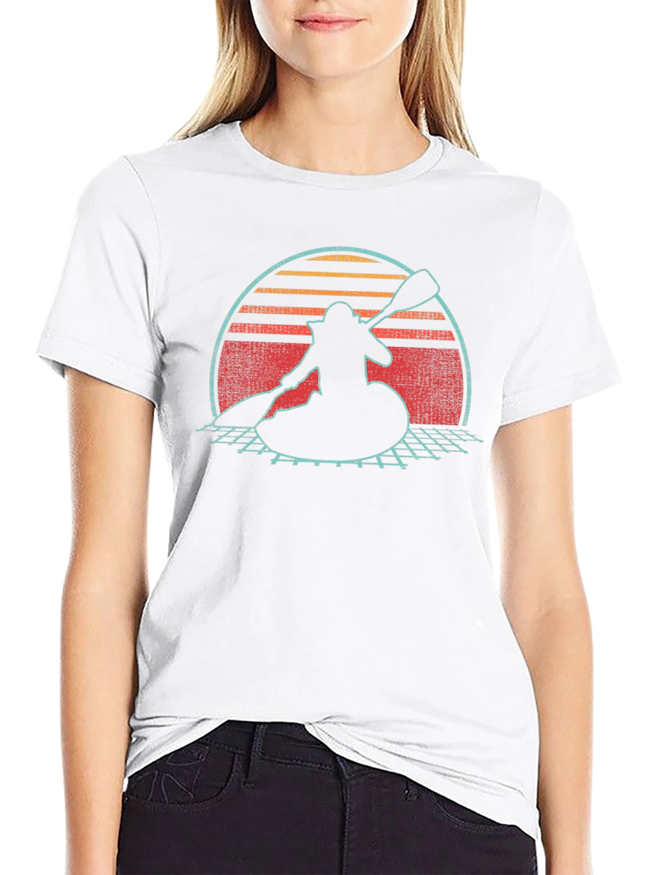 Retro Kayak Sunset T-Shirt