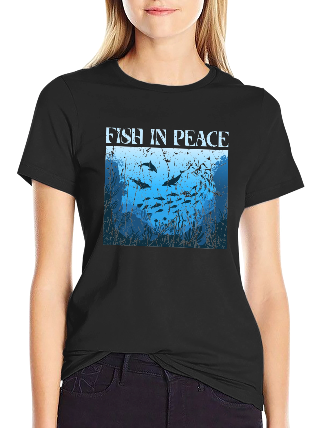 Fish in Peace Graphic Tee - Ocean Lover Shirt