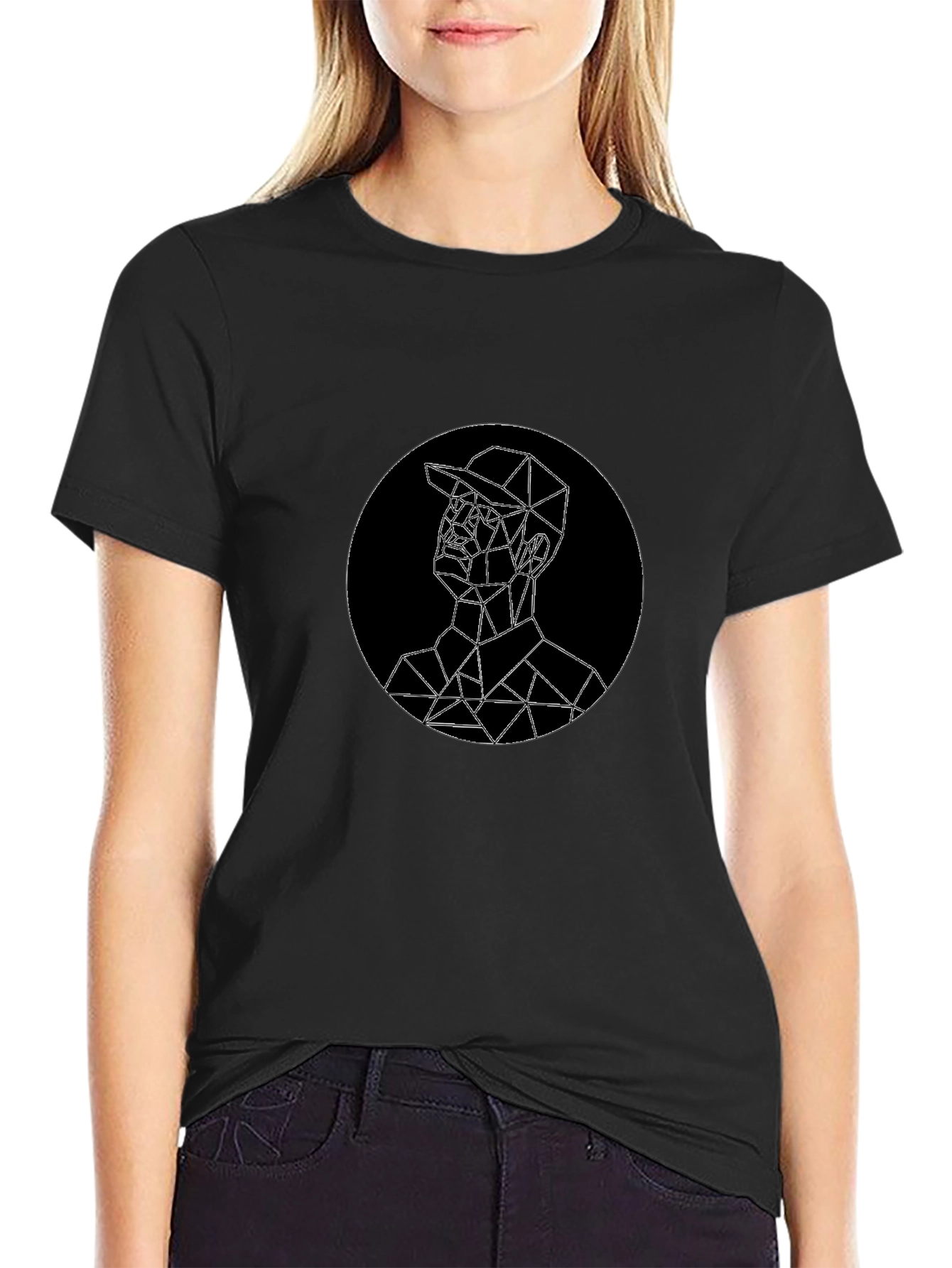 Geometric Man Graphic Tee - Modern Style