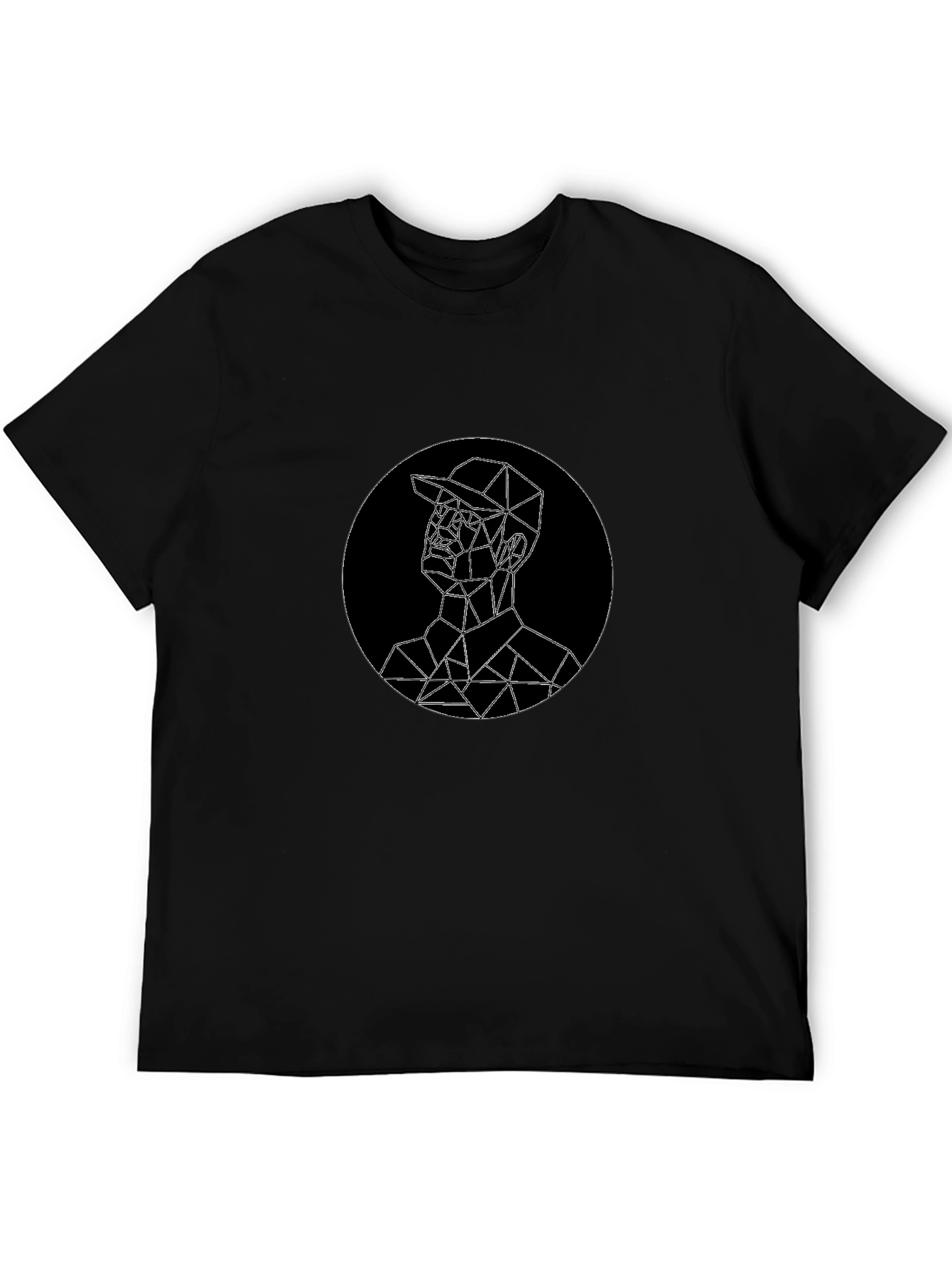Geometric Man Graphic Tee - Modern Style