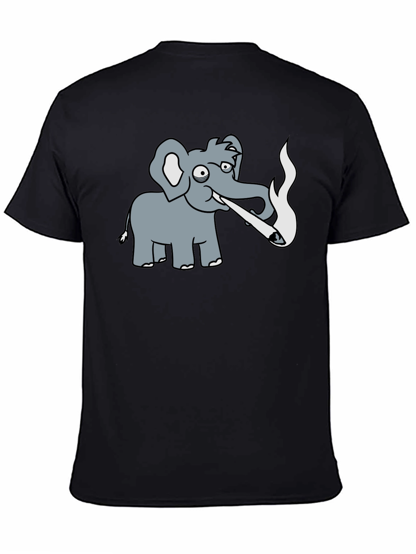 Humorous Elephant T-Shirt - Casual Black Tee