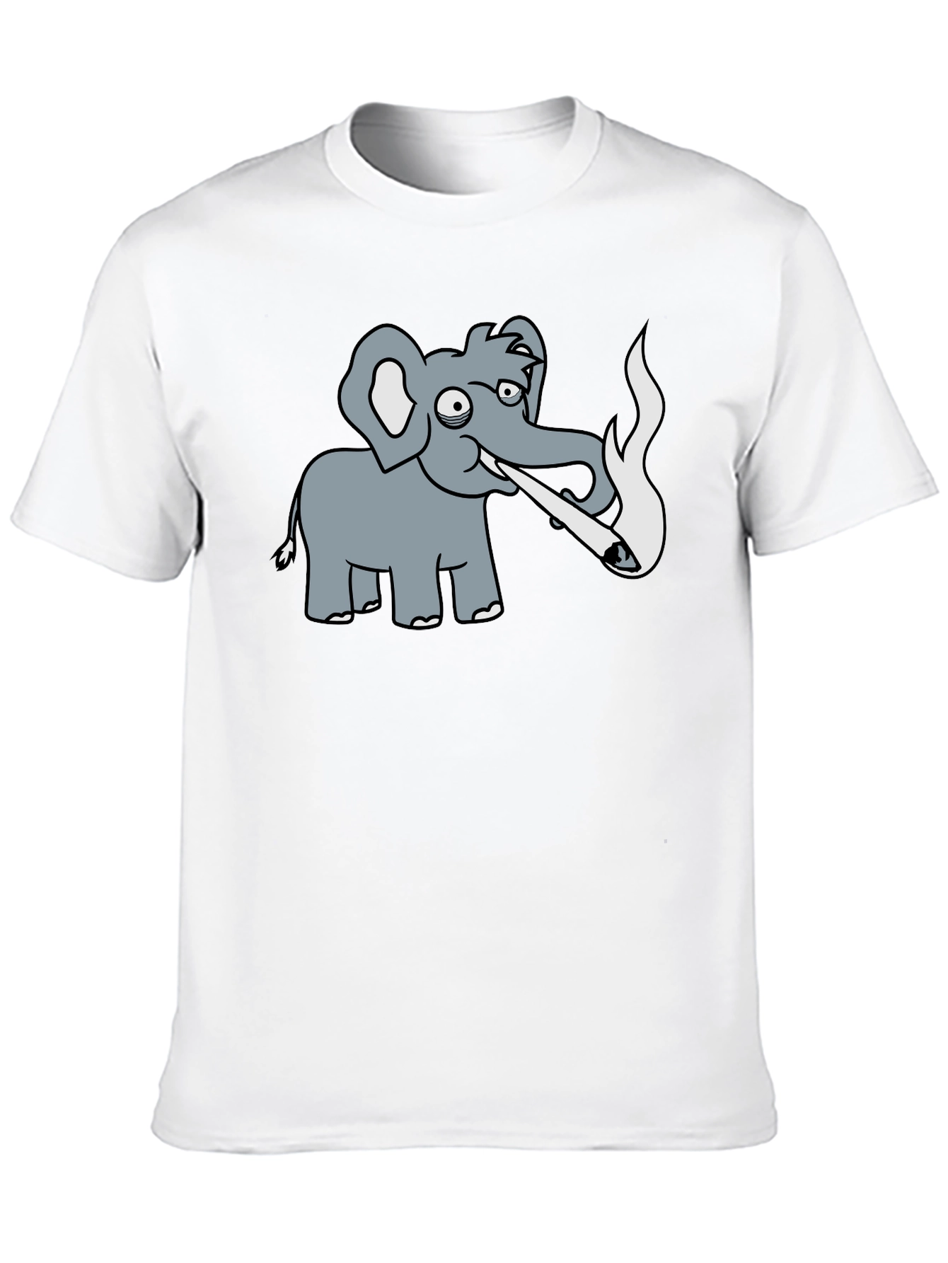 Humorous Elephant T-Shirt - Casual Black Tee