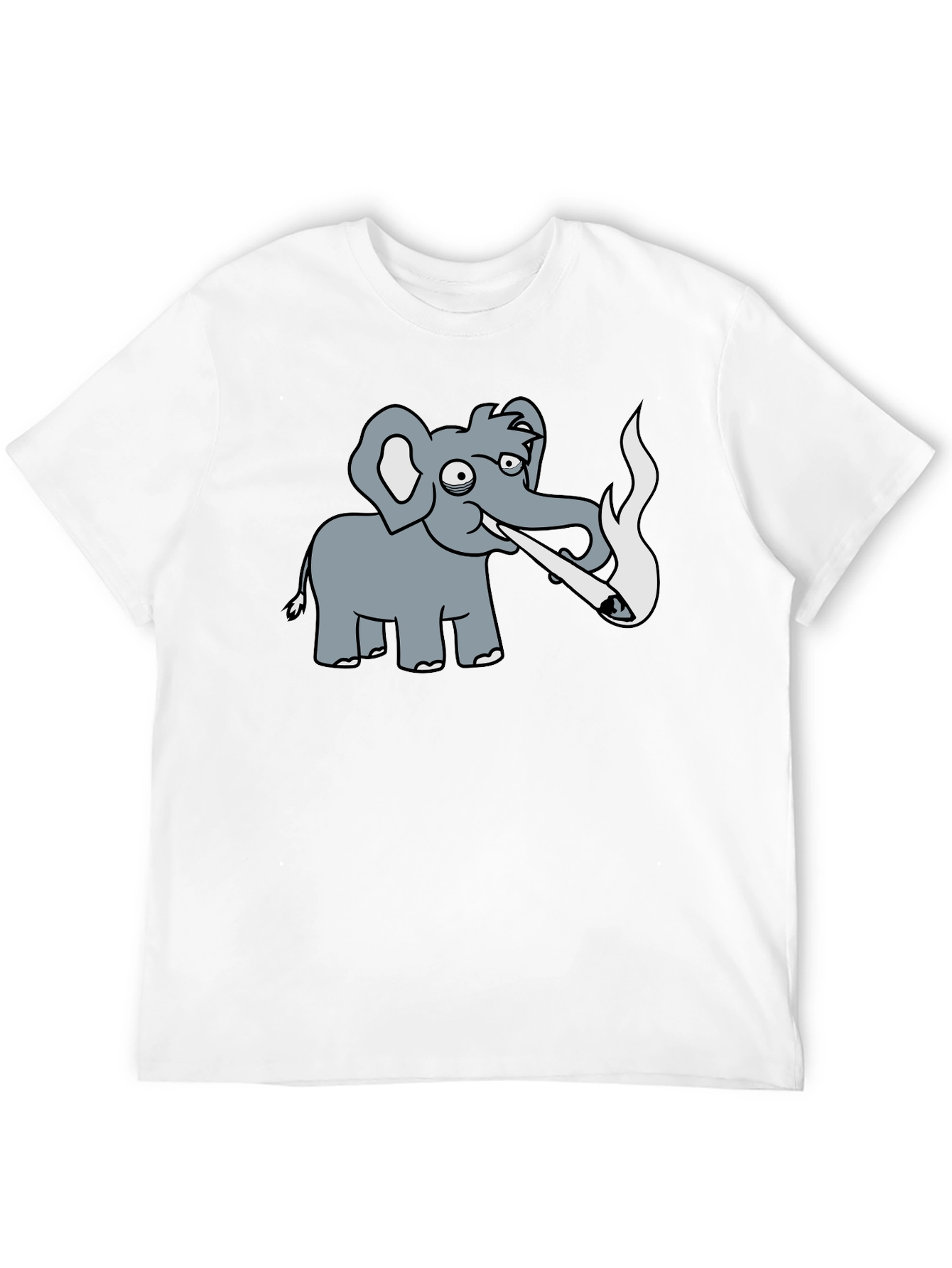 Humorous Elephant T-Shirt - Casual Black Tee