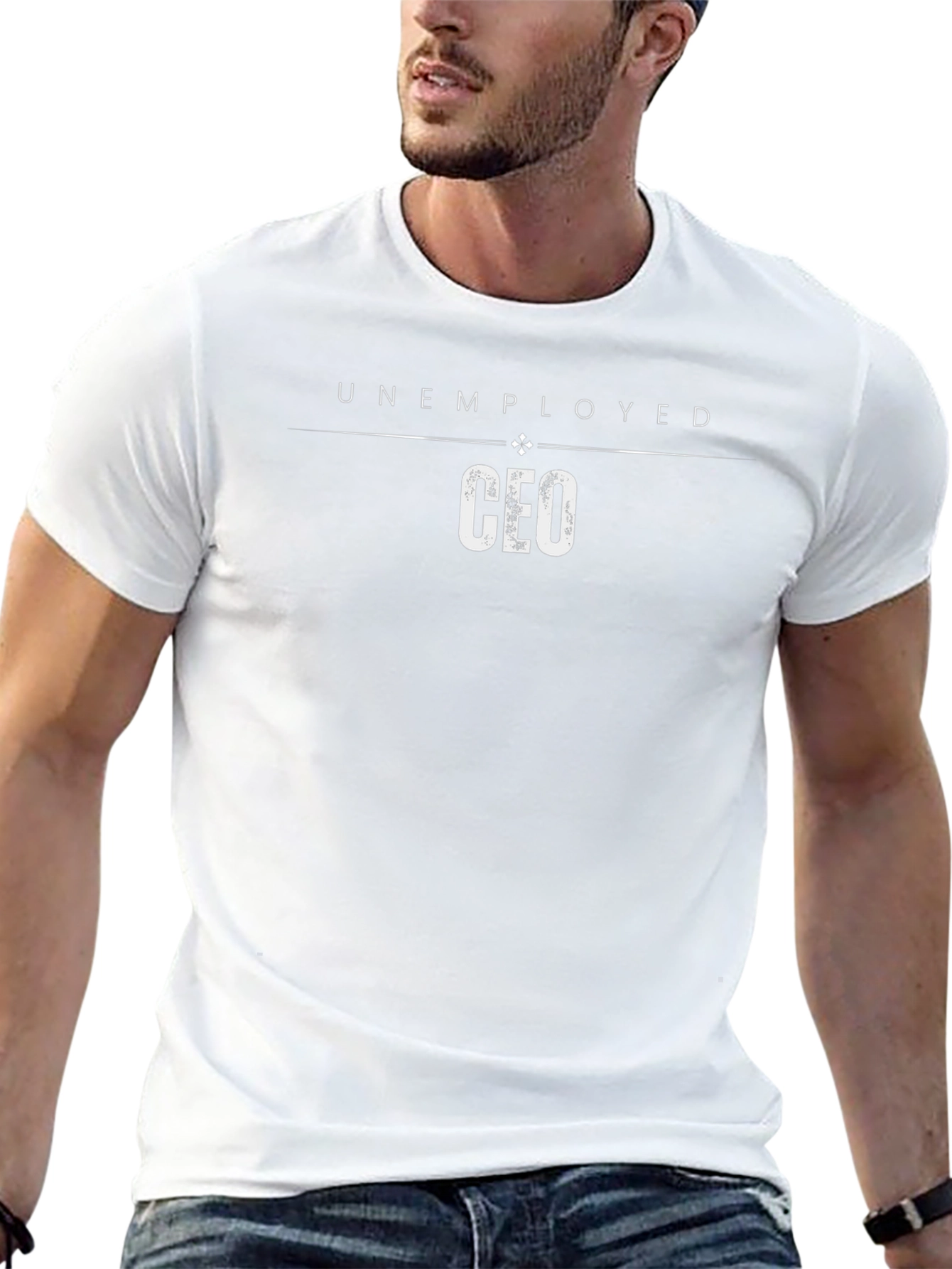 Unemployed CFO Graphic T-Shirt - Black Crew Neck Tee