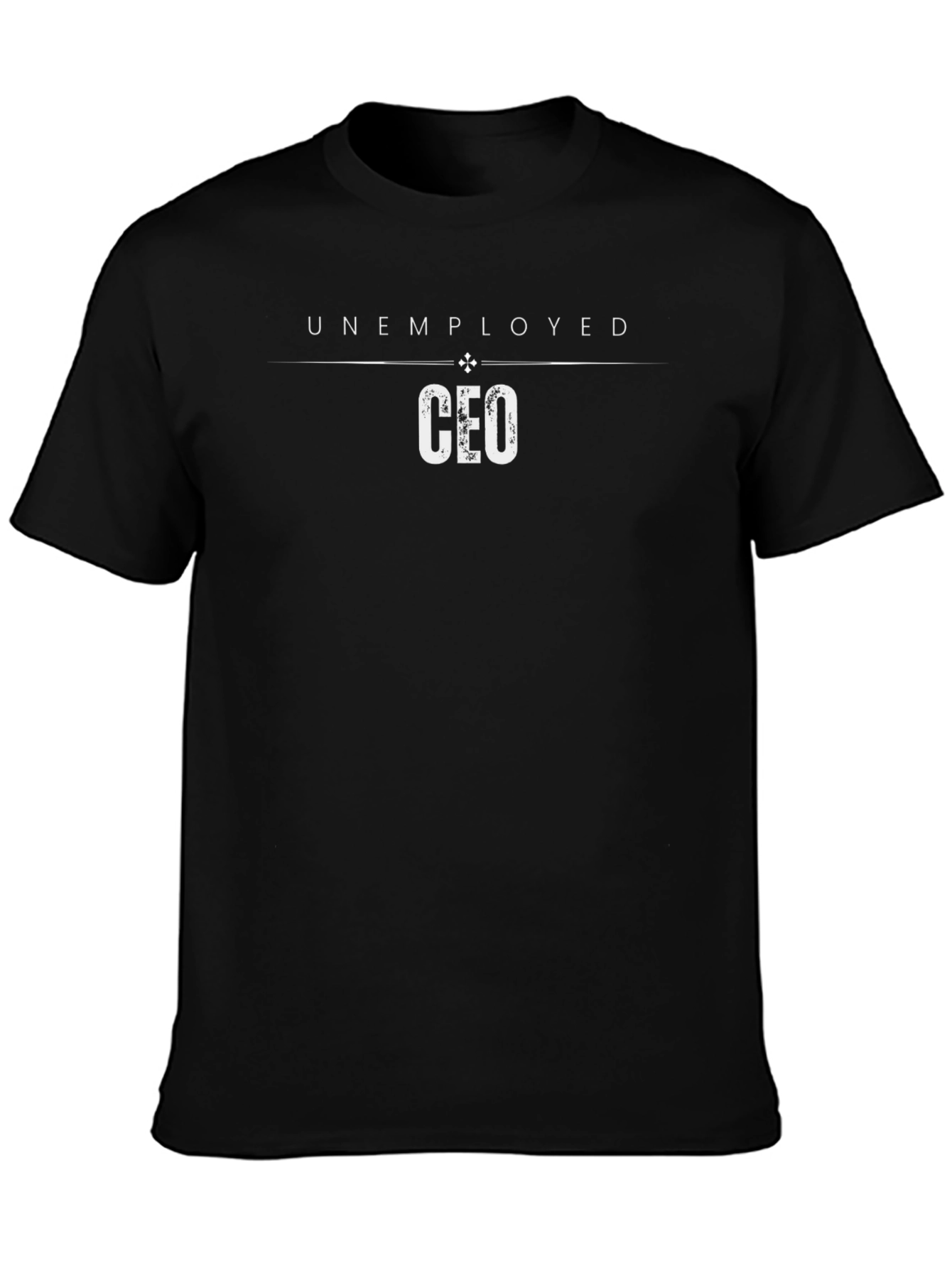 Unemployed CFO Graphic T-Shirt - Black Crew Neck Tee