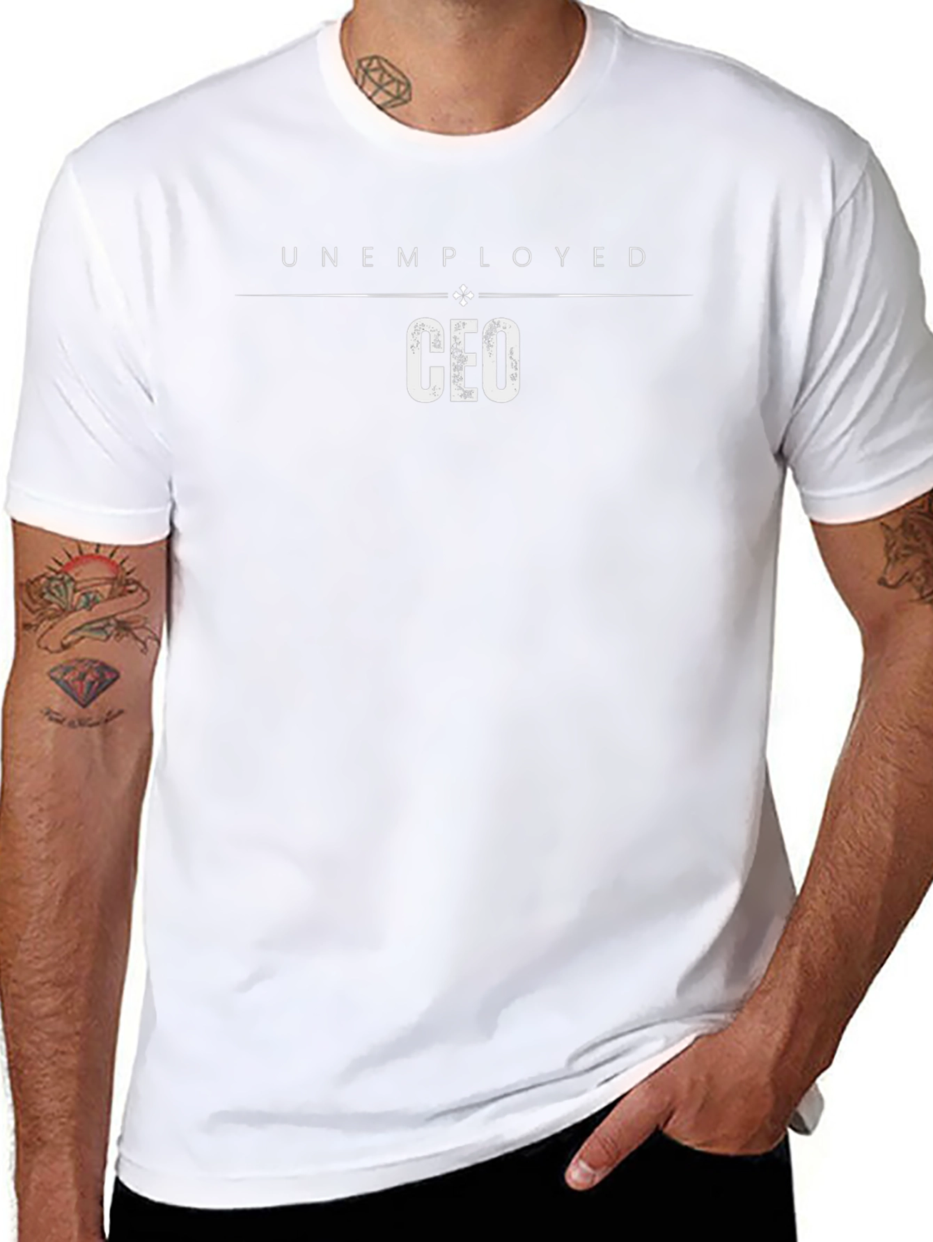 Unemployed CFO Graphic T-Shirt - Black Crew Neck Tee