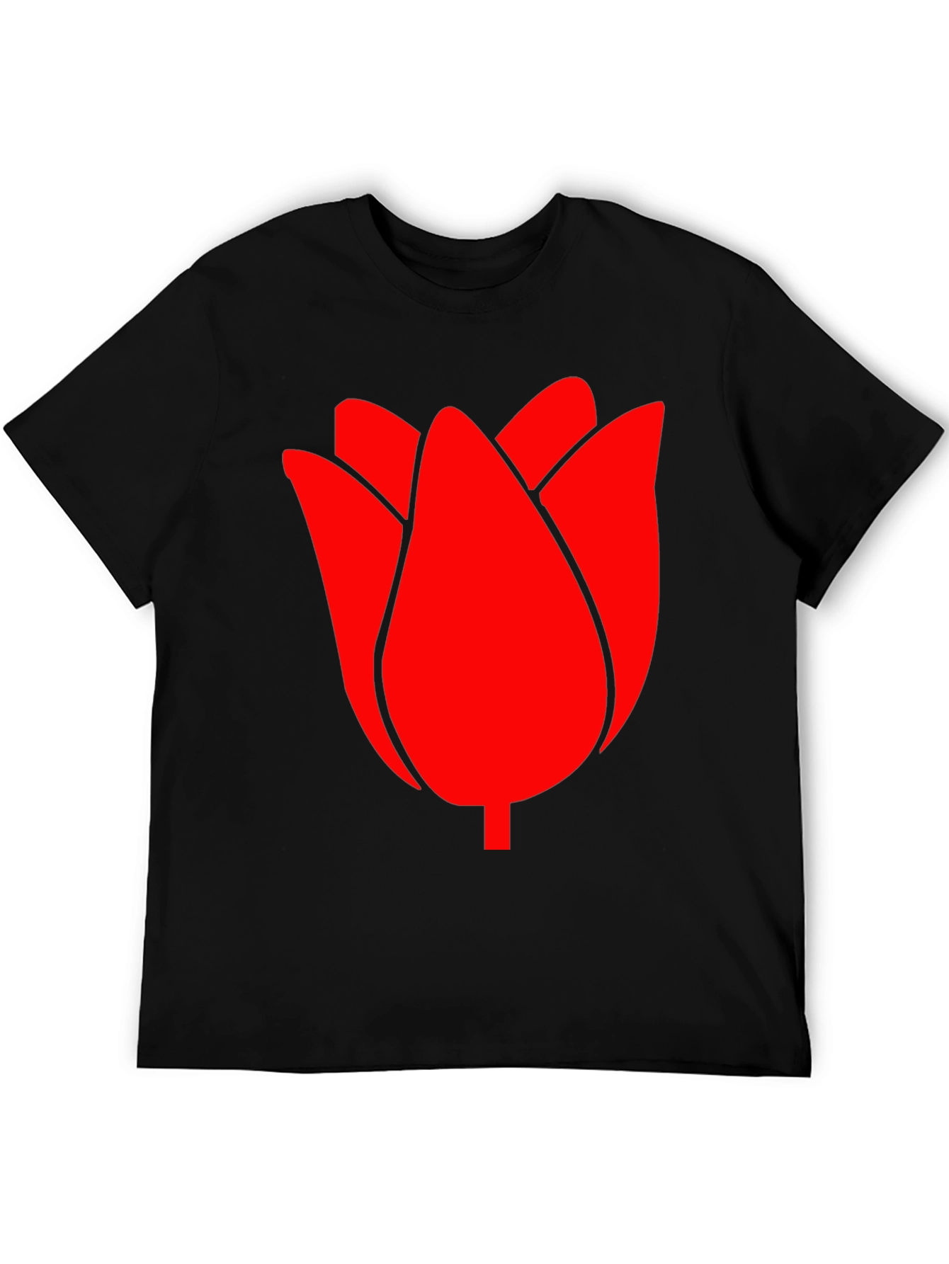 Red Tulip Graphic Tee - Modern Casual Style