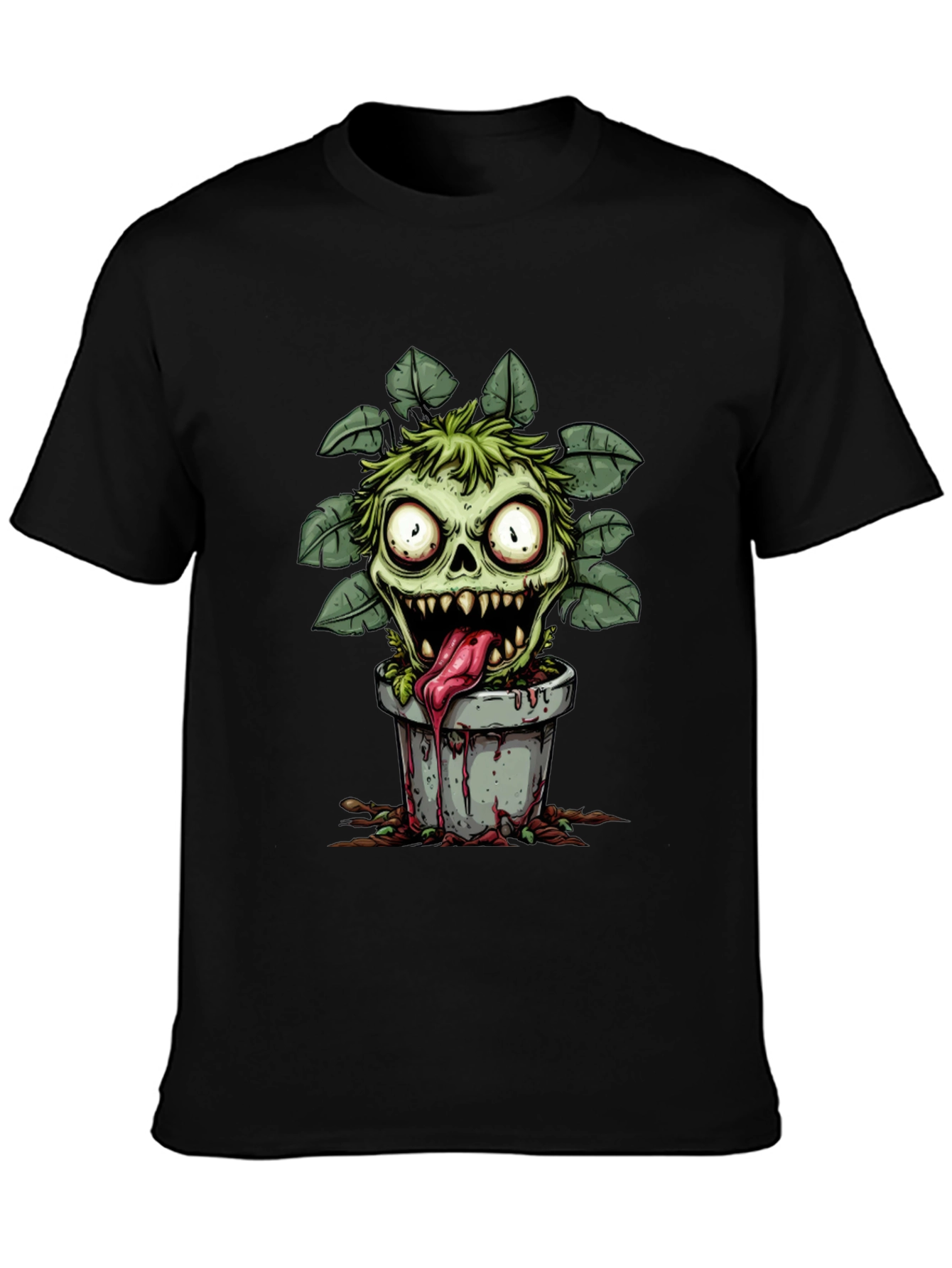 Zombie Plant Monster Graphic T-Shirt