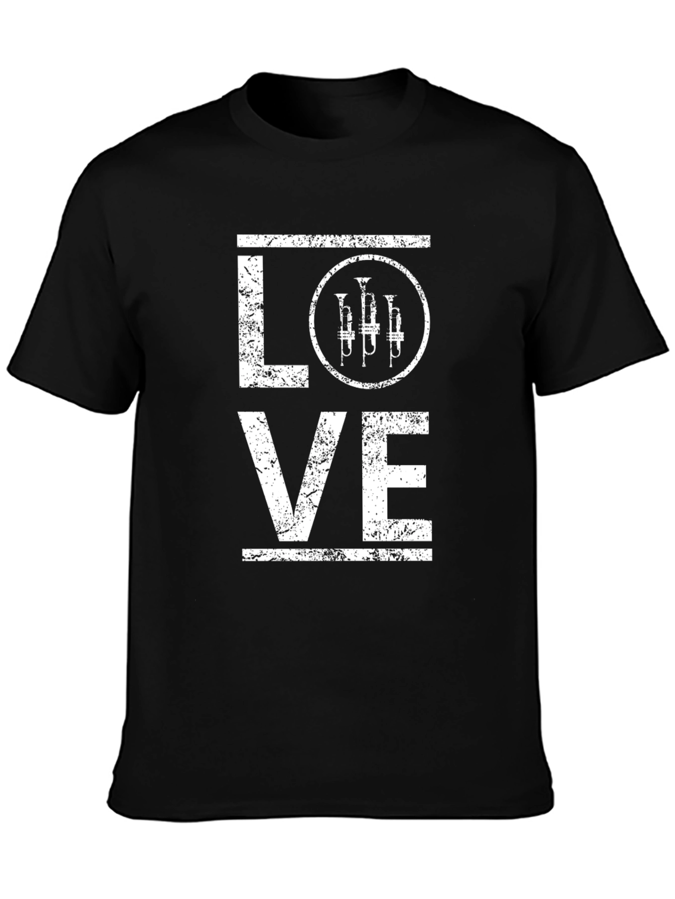 Trumpet LOVE Graphic Tee - Musicians Black T-Shirt