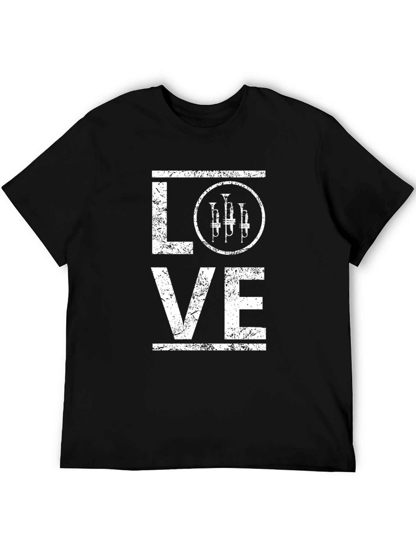 Trumpet LOVE Graphic Tee - Musicians Black T-Shirt