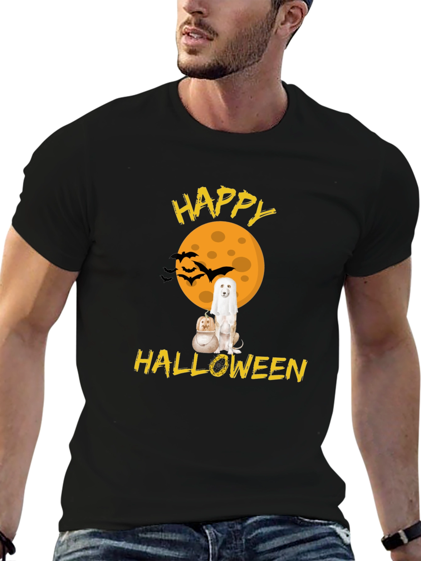 Happy Halloween Dog Ghost T-Shirt