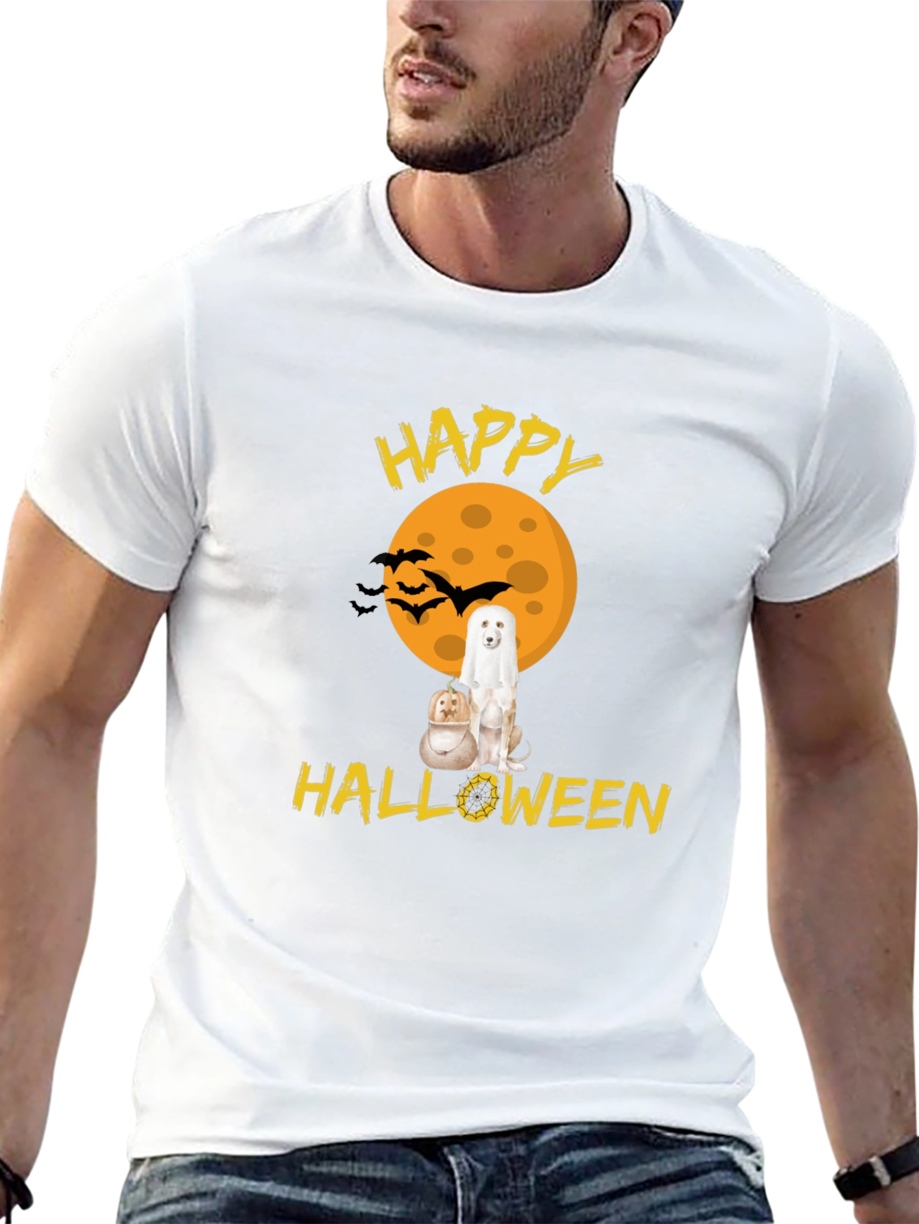 Happy Halloween Dog Ghost T-Shirt