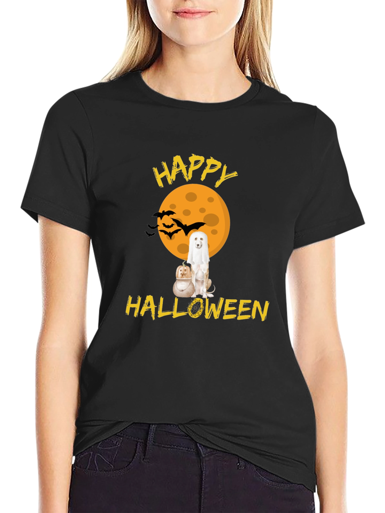 Happy Halloween Dog Ghost T-Shirt
