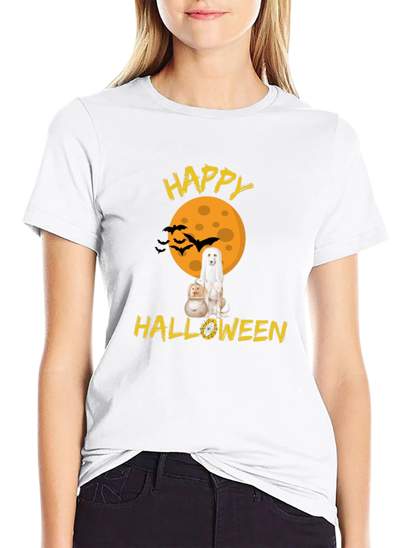 Happy Halloween Dog Ghost T-Shirt