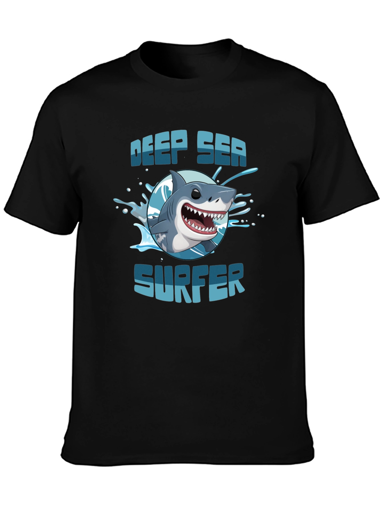Deep Sea Surfer Graphic T-Shirt - Black Cotton Tee