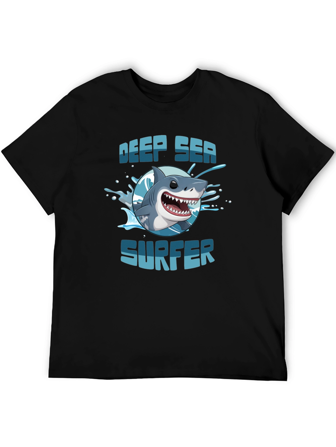 Deep Sea Surfer Graphic T-Shirt - Black Cotton Tee