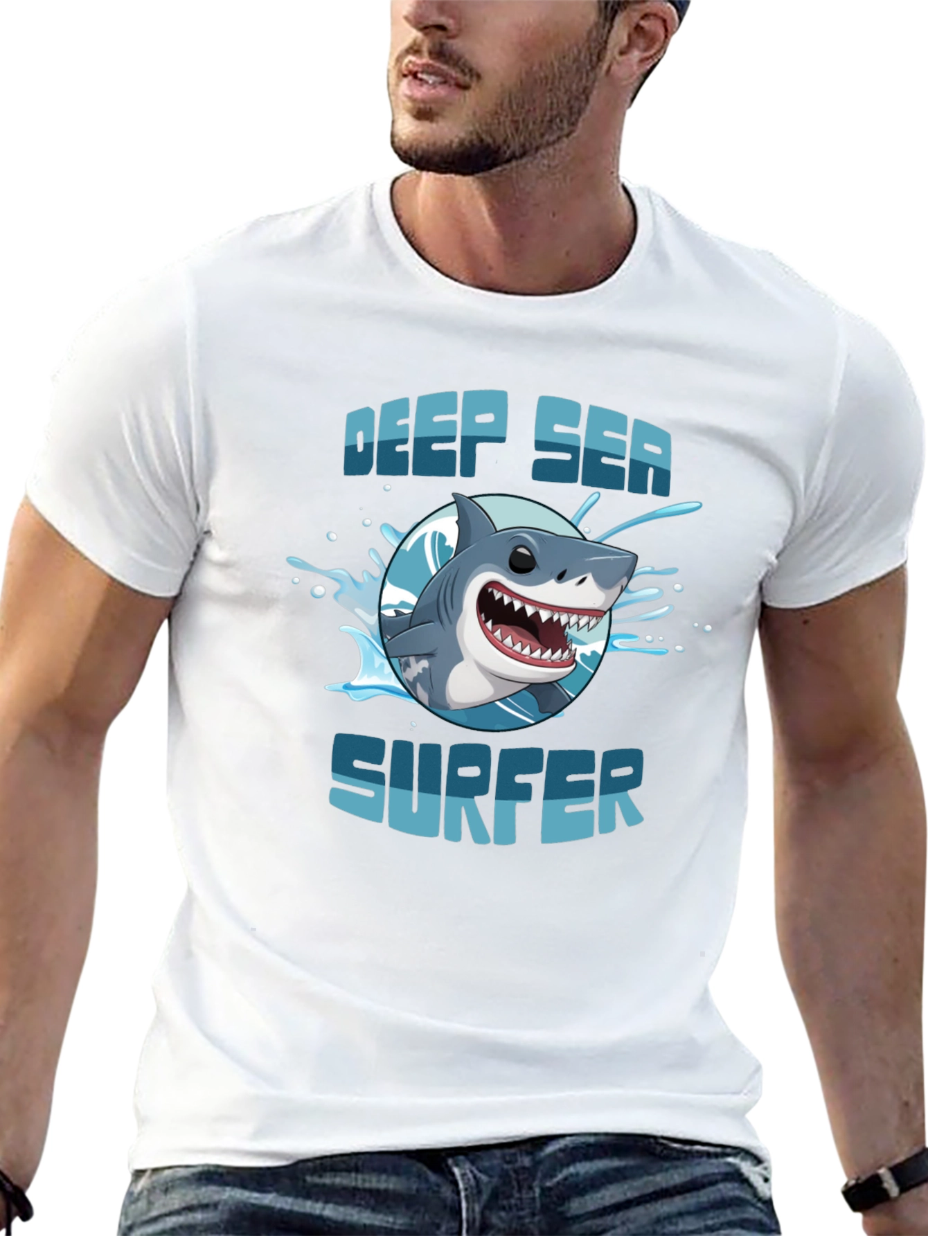 Deep Sea Surfer Graphic T-Shirt - Black Cotton Tee