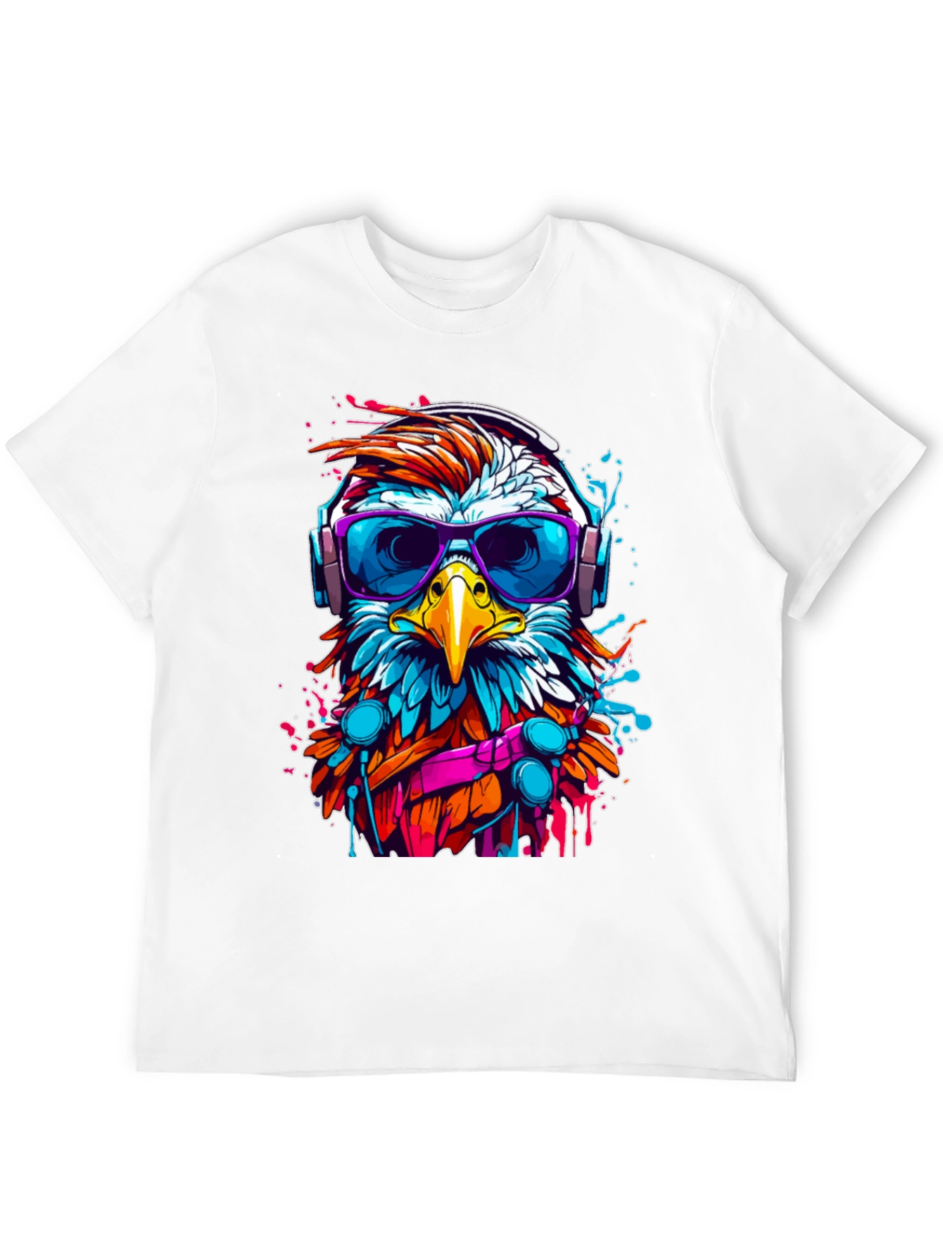 Eagle DJ Graphic T-Shirt - Trendy Bird Tee