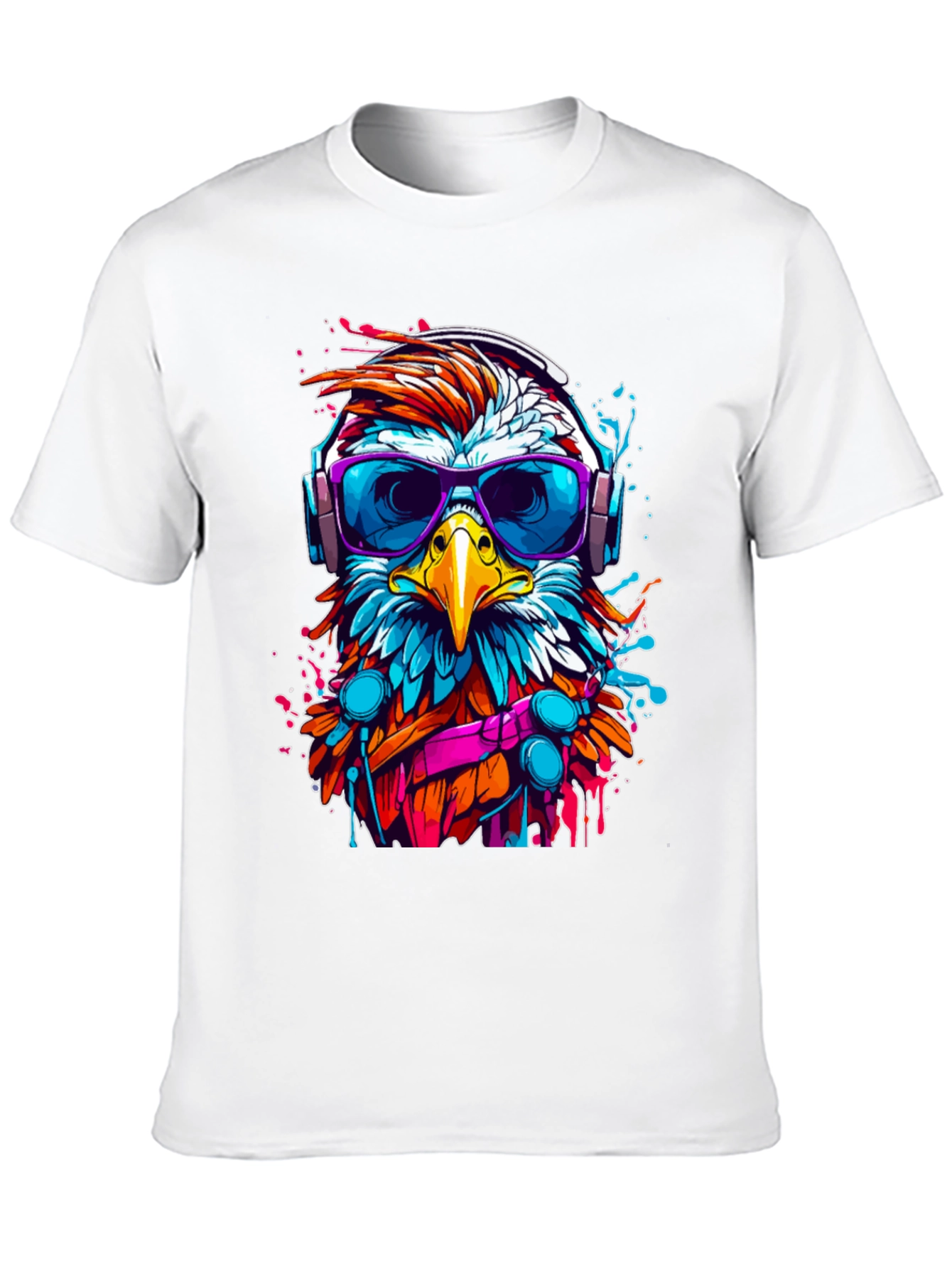 Eagle DJ Graphic T-Shirt - Trendy Bird Tee