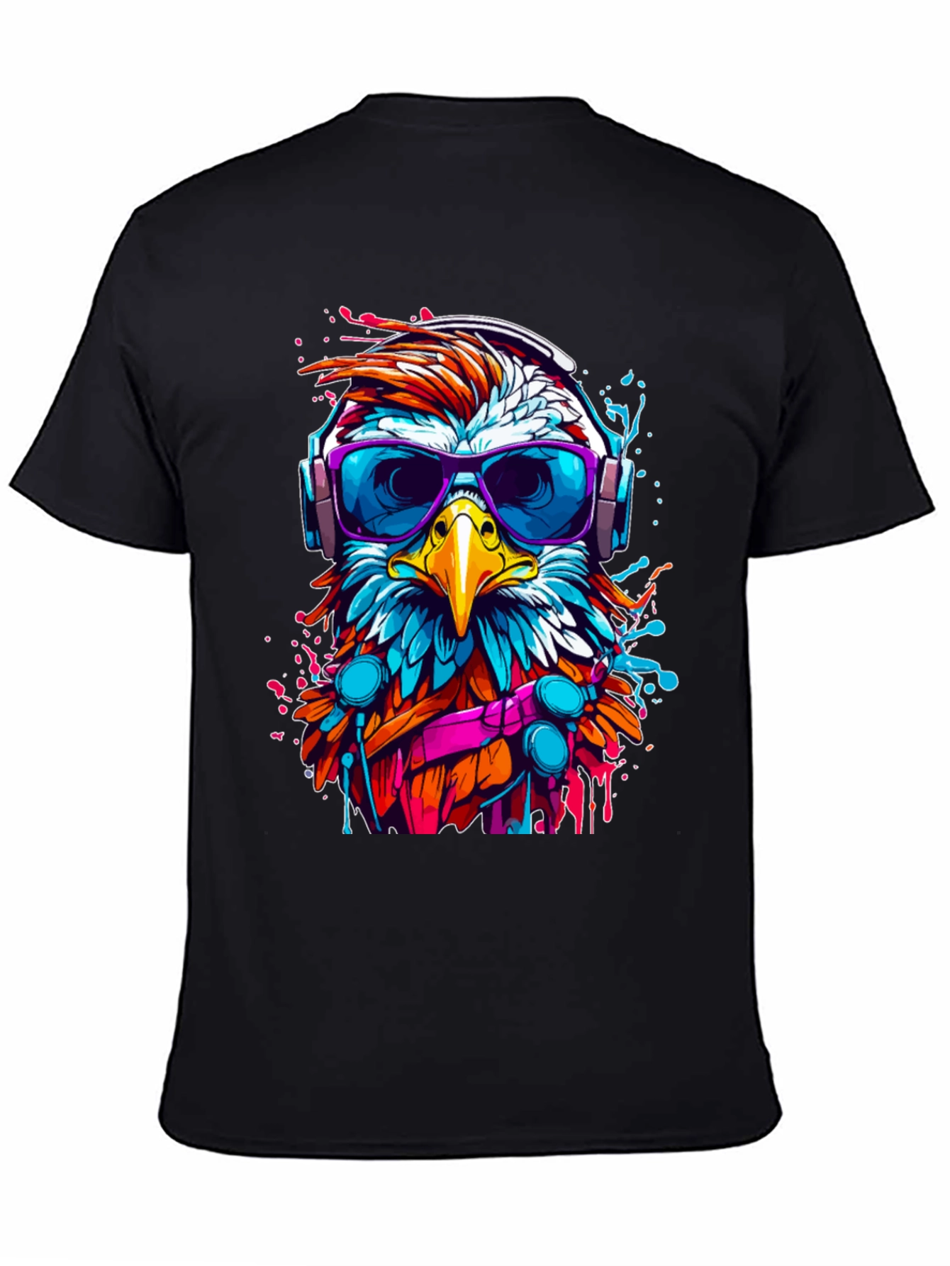 Eagle DJ Graphic T-Shirt - Trendy Bird Tee