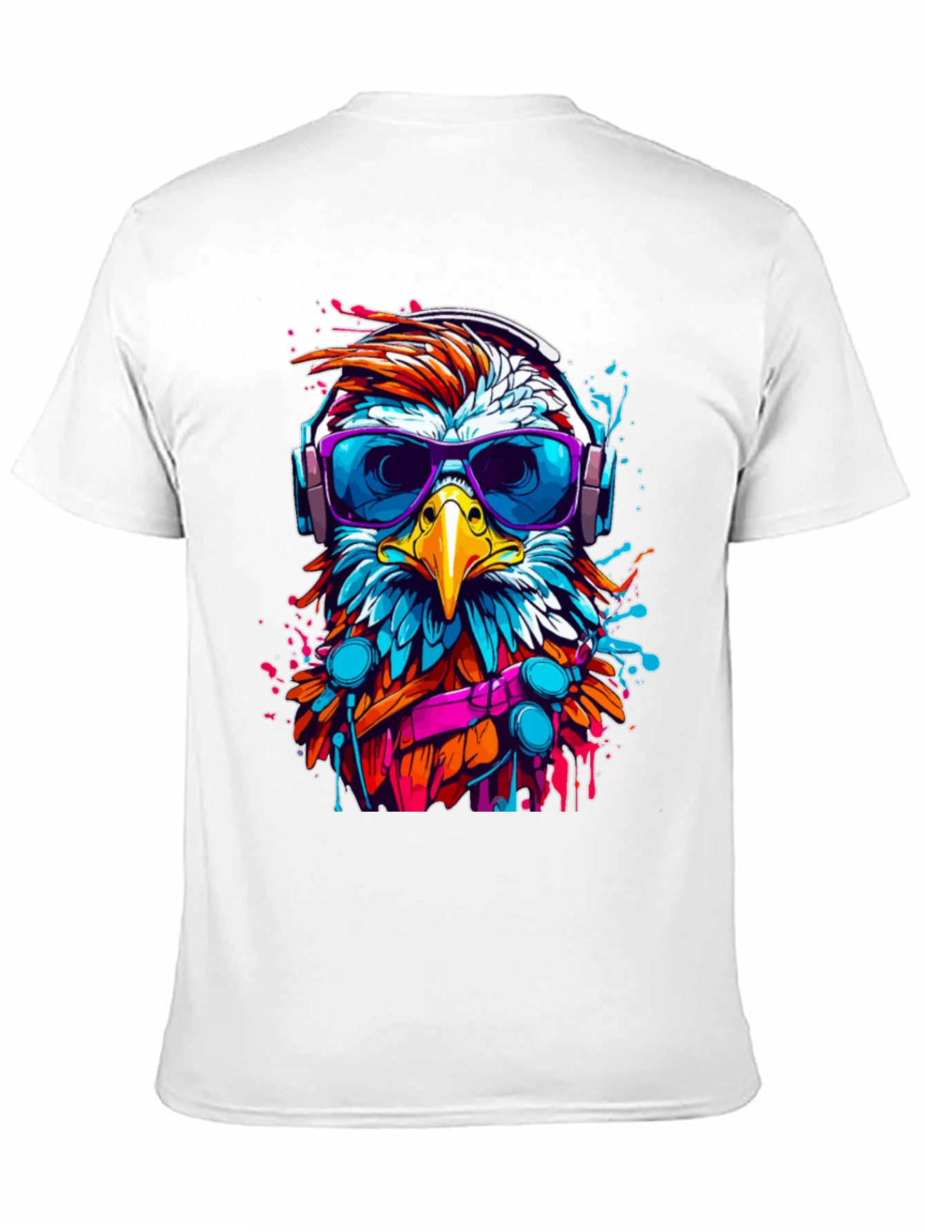 Eagle DJ Graphic T-Shirt - Trendy Bird Tee