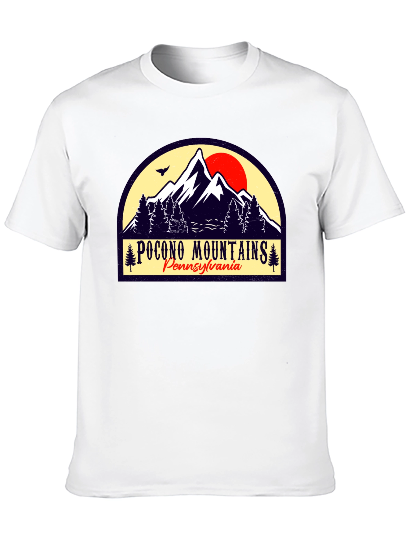 Pocono Mountains Black Graphic T-Shirt