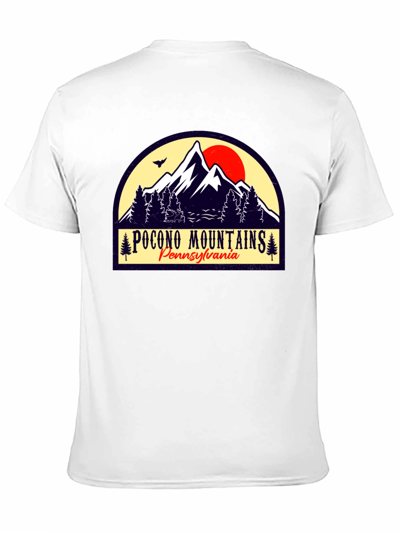 Pocono Mountains Black Graphic T-Shirt