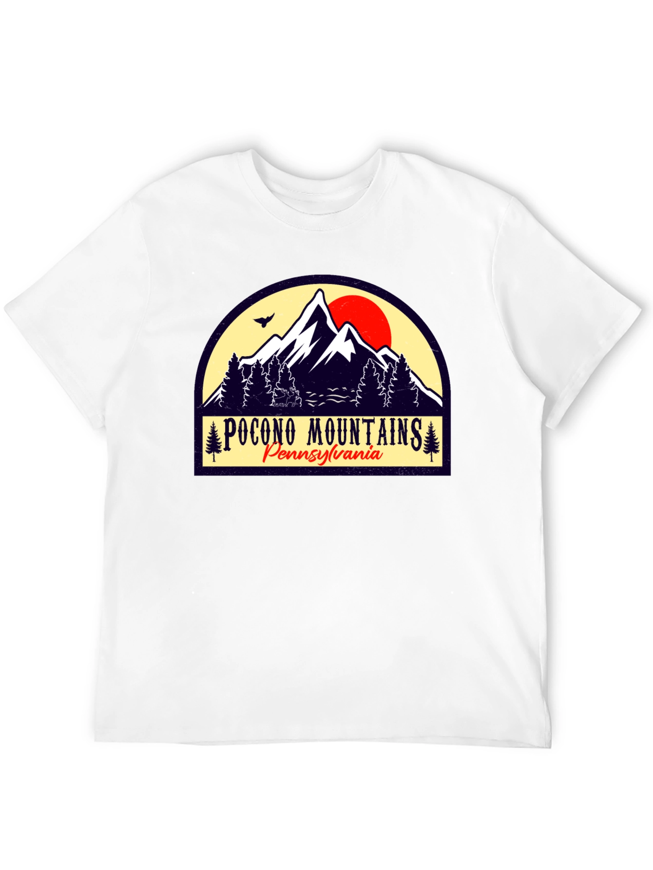 Pocono Mountains Black Graphic T-Shirt
