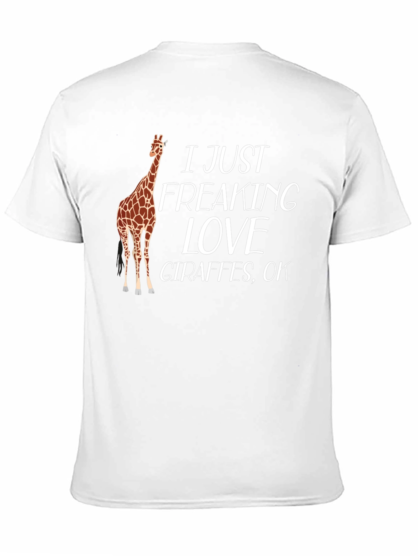 I Love Giraffes Black T-Shirt