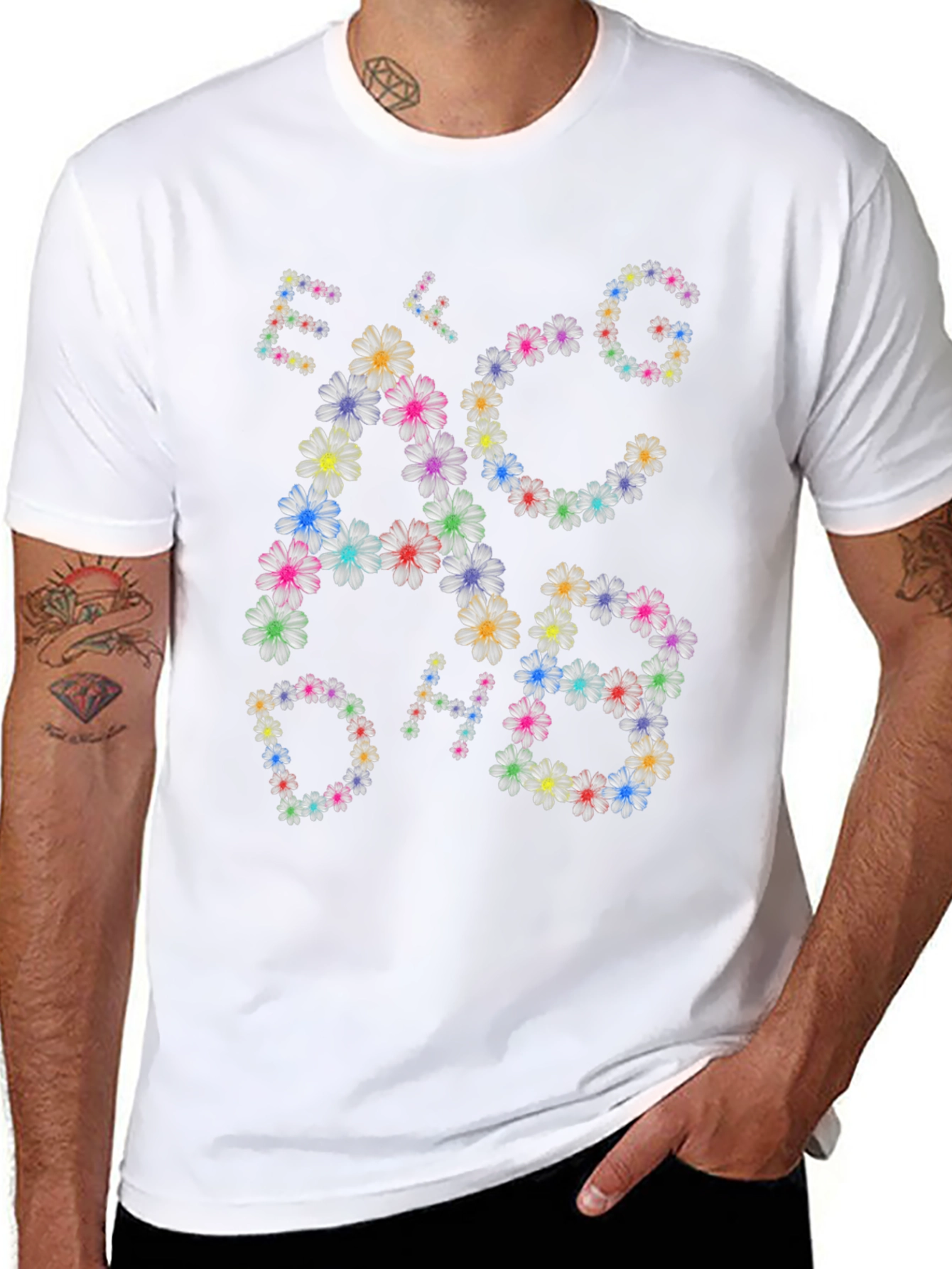 Floral Music Note T-Shirt
