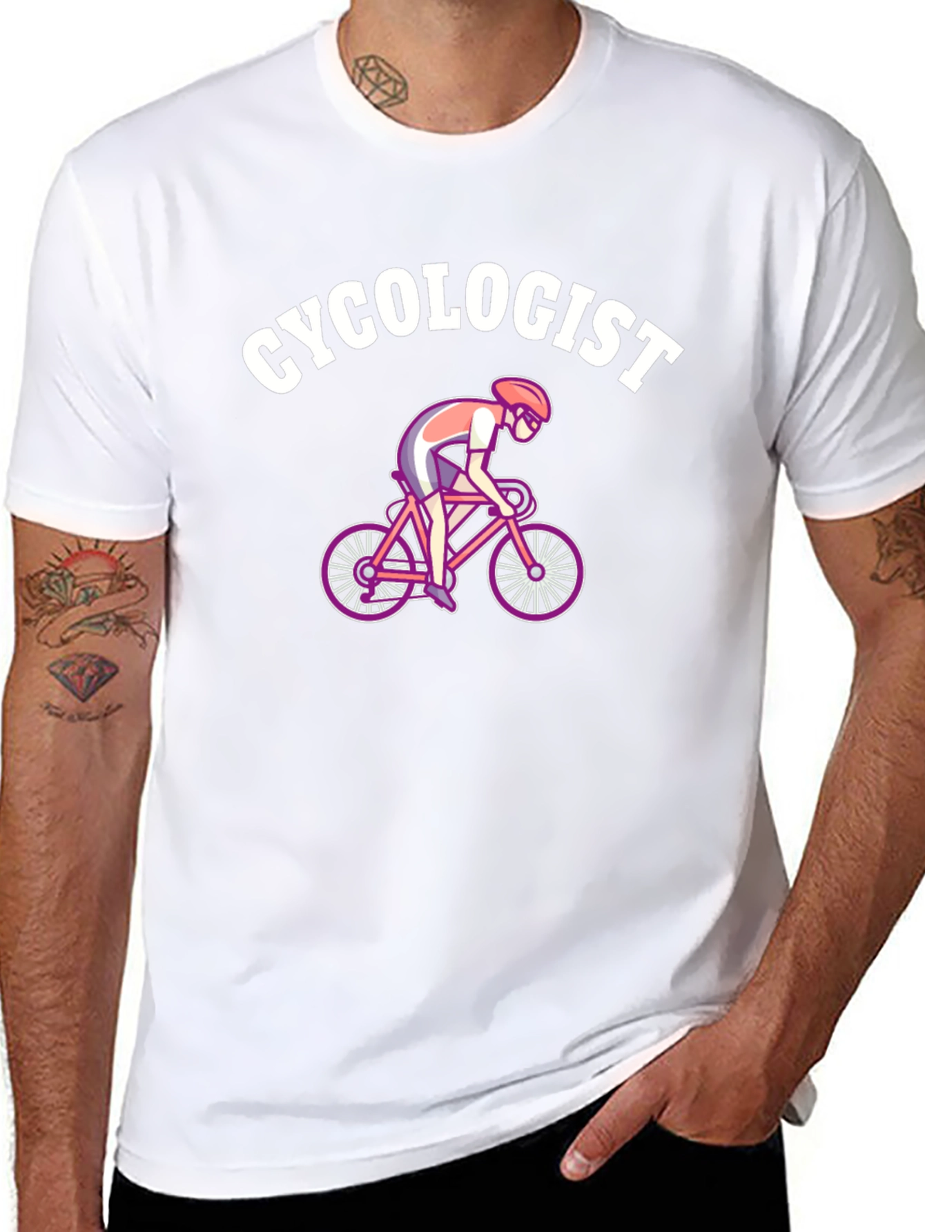 Cycologist Black T-Shirt - Cycling Humor