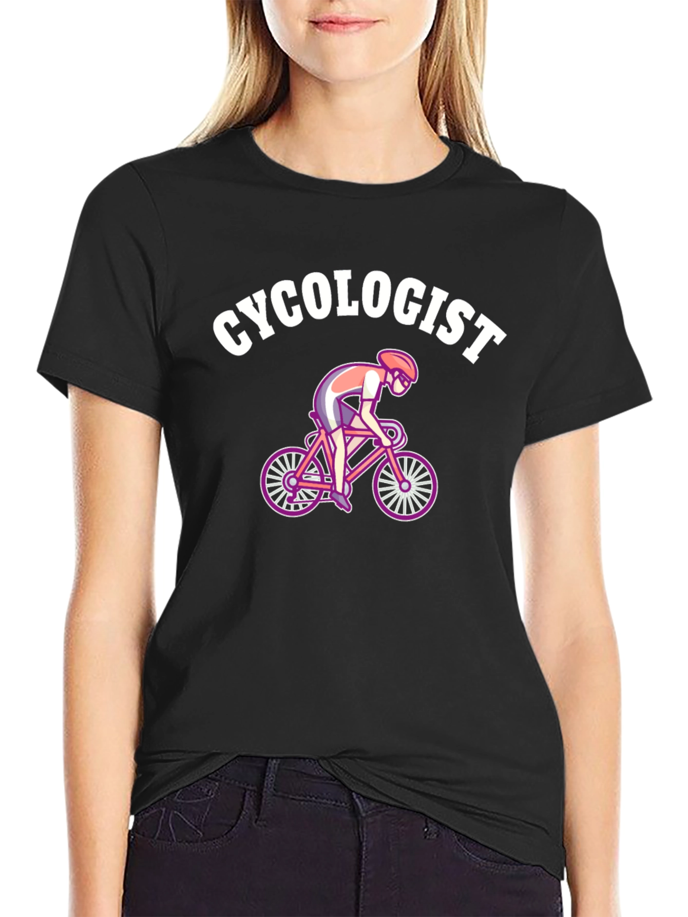 Cycologist Black T-Shirt - Cycling Humor