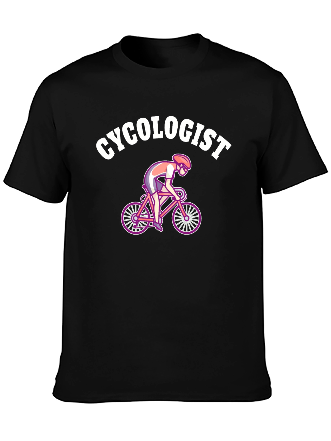 Cycologist Black T-Shirt - Cycling Humor