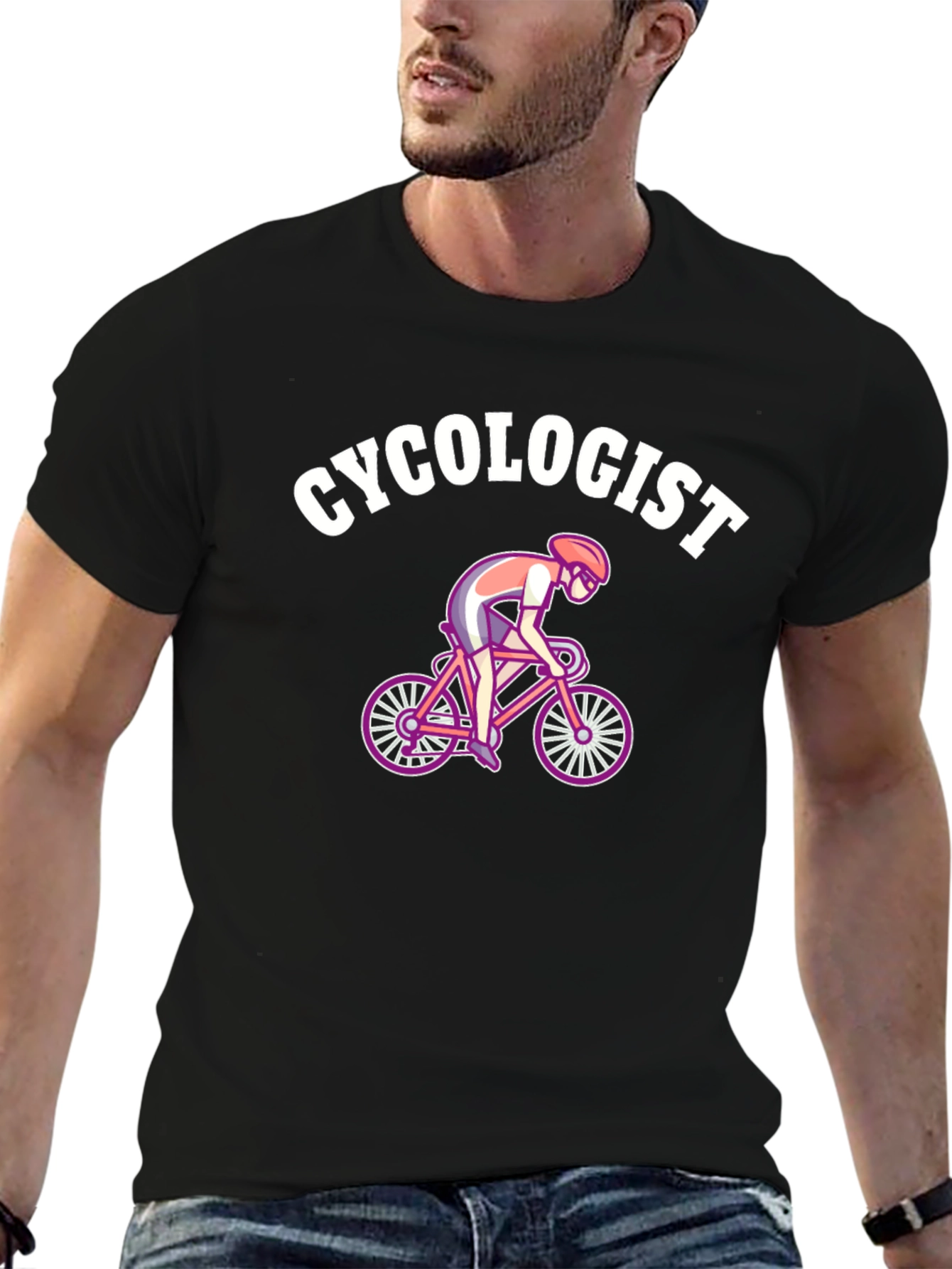 Cycologist Black T-Shirt - Cycling Humor