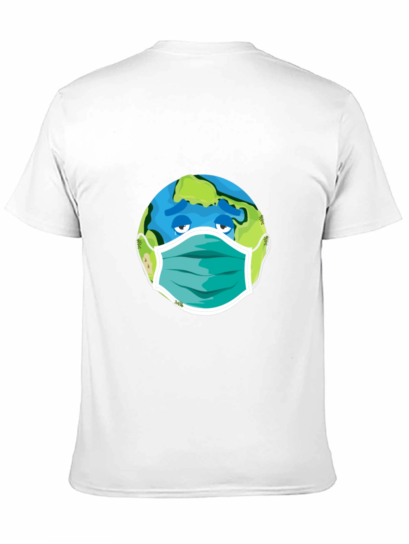 Earth Wearing Mask Graphic Tee - Black