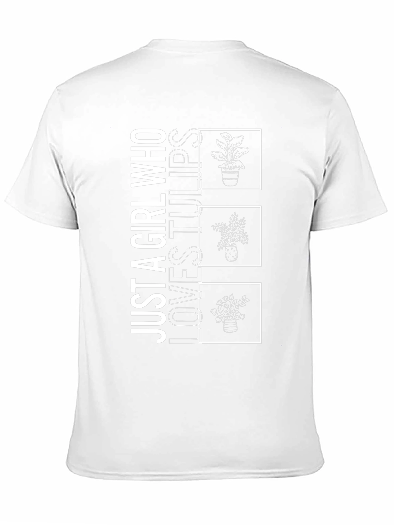 Girl Who Loves Tulips Graphic T-Shirt